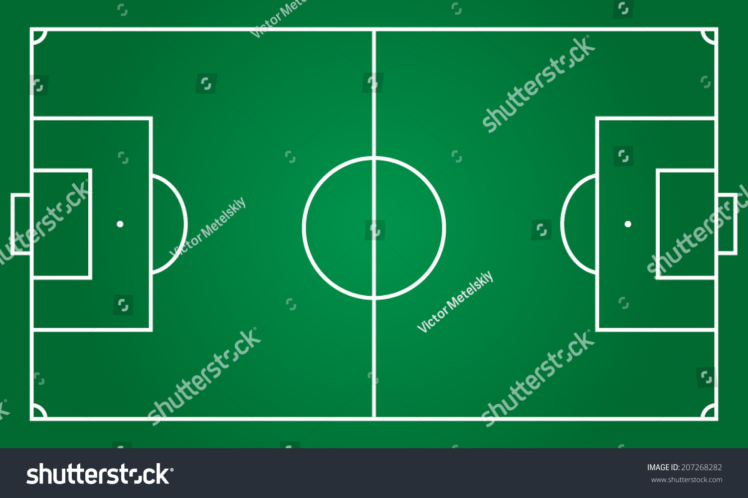 Football Soccer Field Background Vector Illustration Stock Vector ...