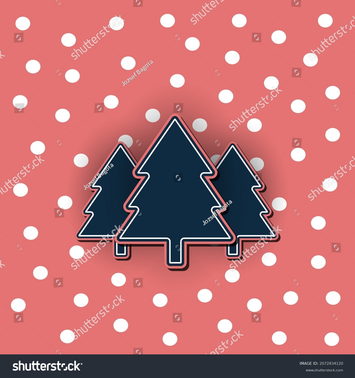 Colorful Retro Style Merry Christmas Card Stock Vector Royalty Free 2072834120 Shutterstock 8508