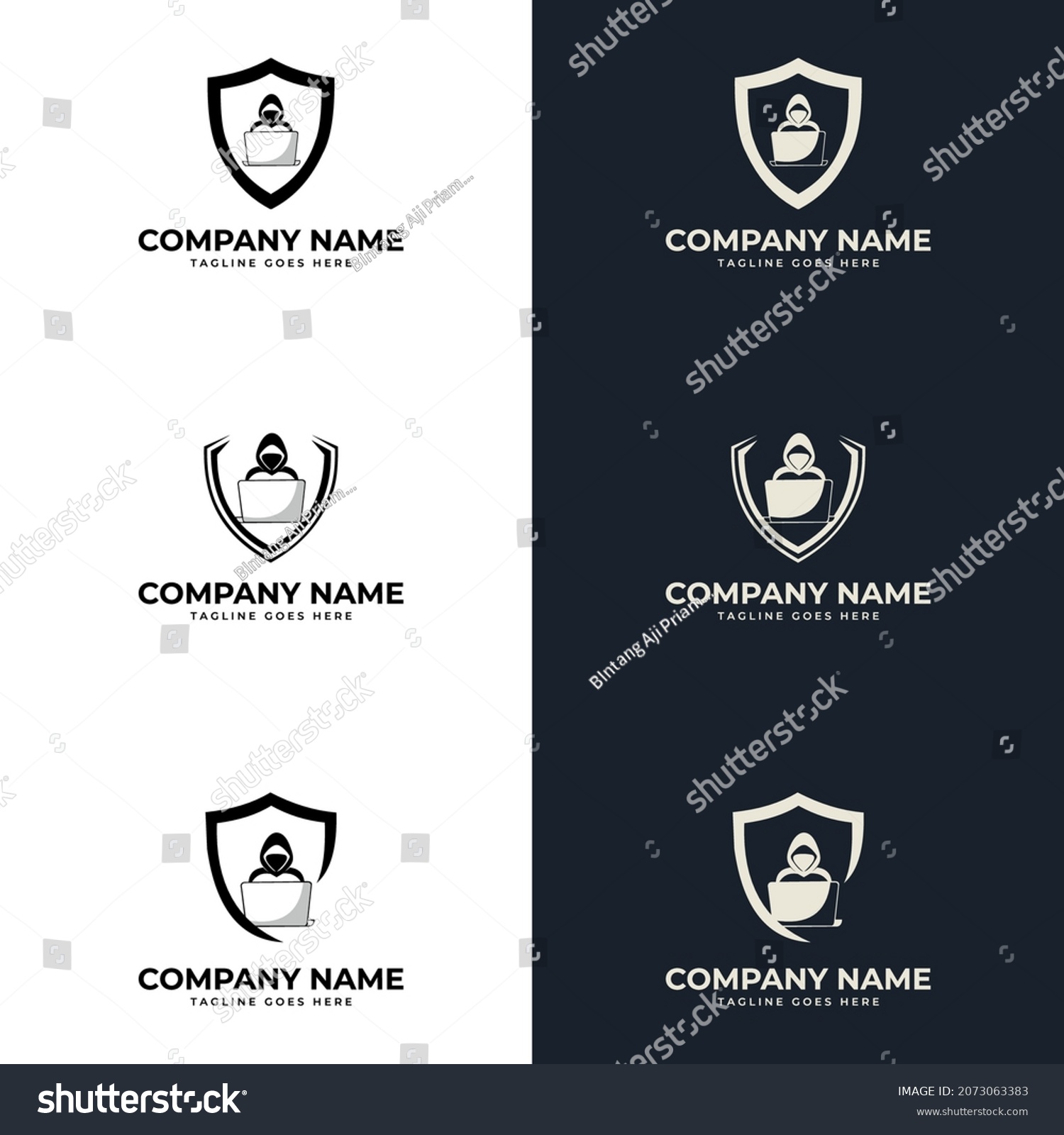 Detective Logo Design Hacker Logo Template Stock Vector (Royalty Free ...