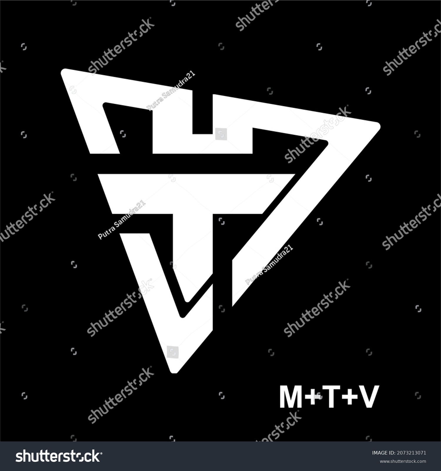 Logo Design Letter Mtv Monogram Logo Stock Vector (Royalty Free ...