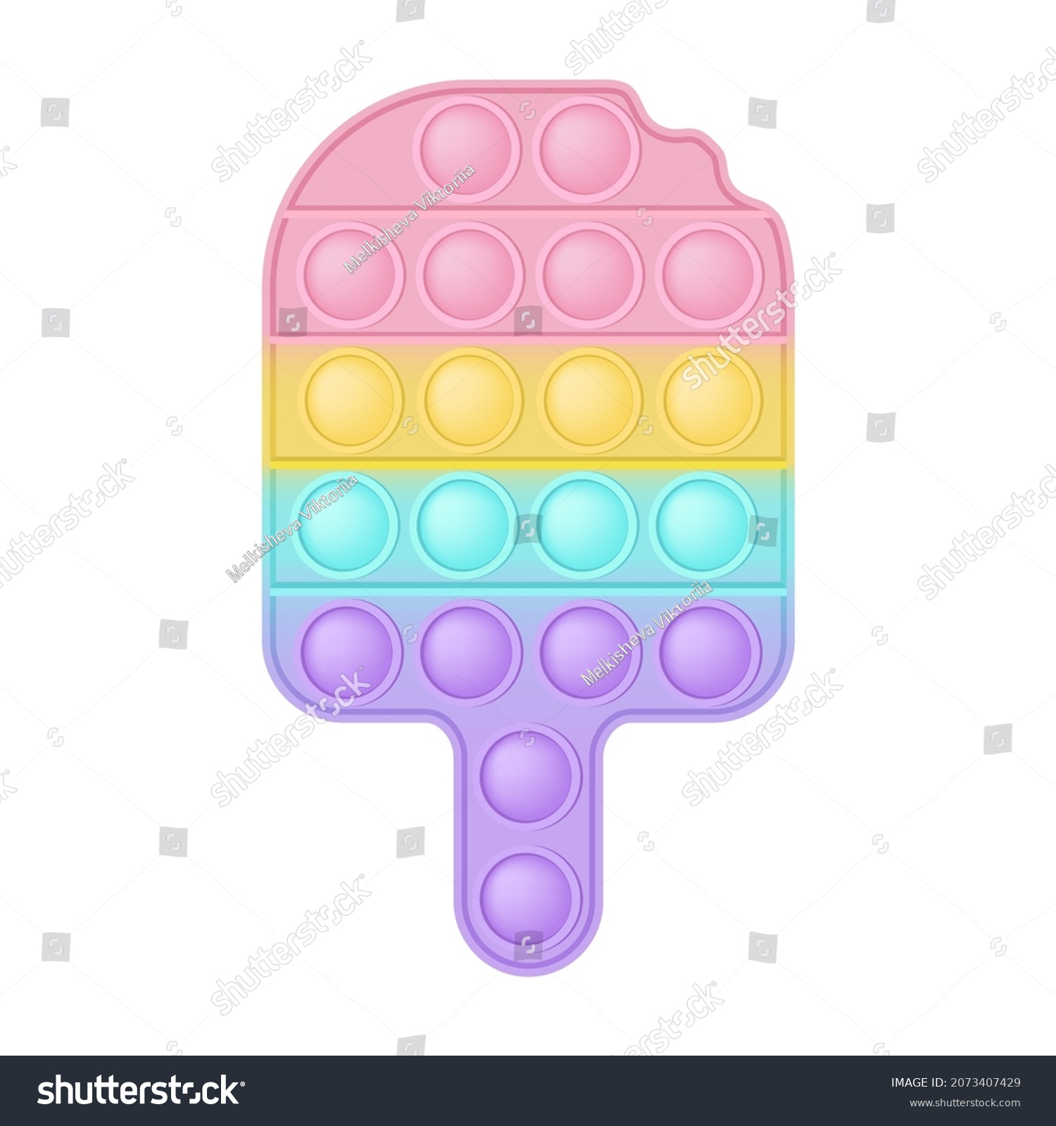 Popit Figure Ice Cream Fashionable Silicon Stock Vector (Royalty Free ...