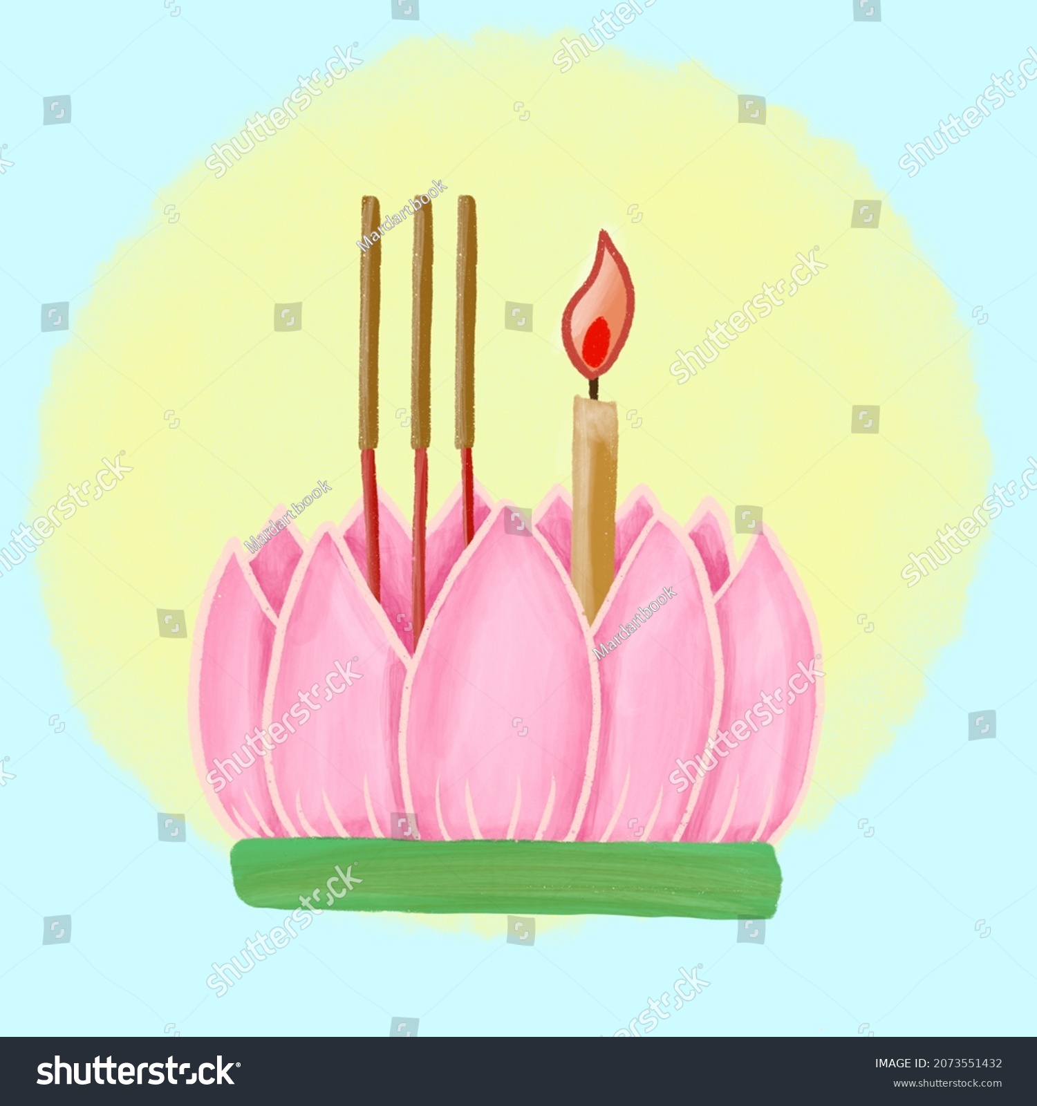 loi krathong clipart of flowers