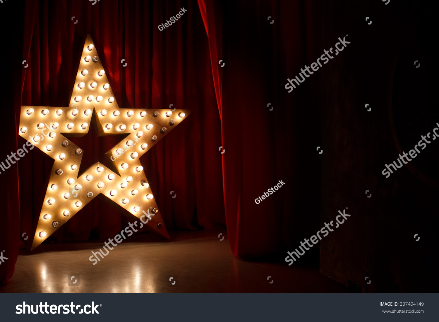 Photo Golden Star Light Bulbs On Stock Photo 207404149 | Shutterstock