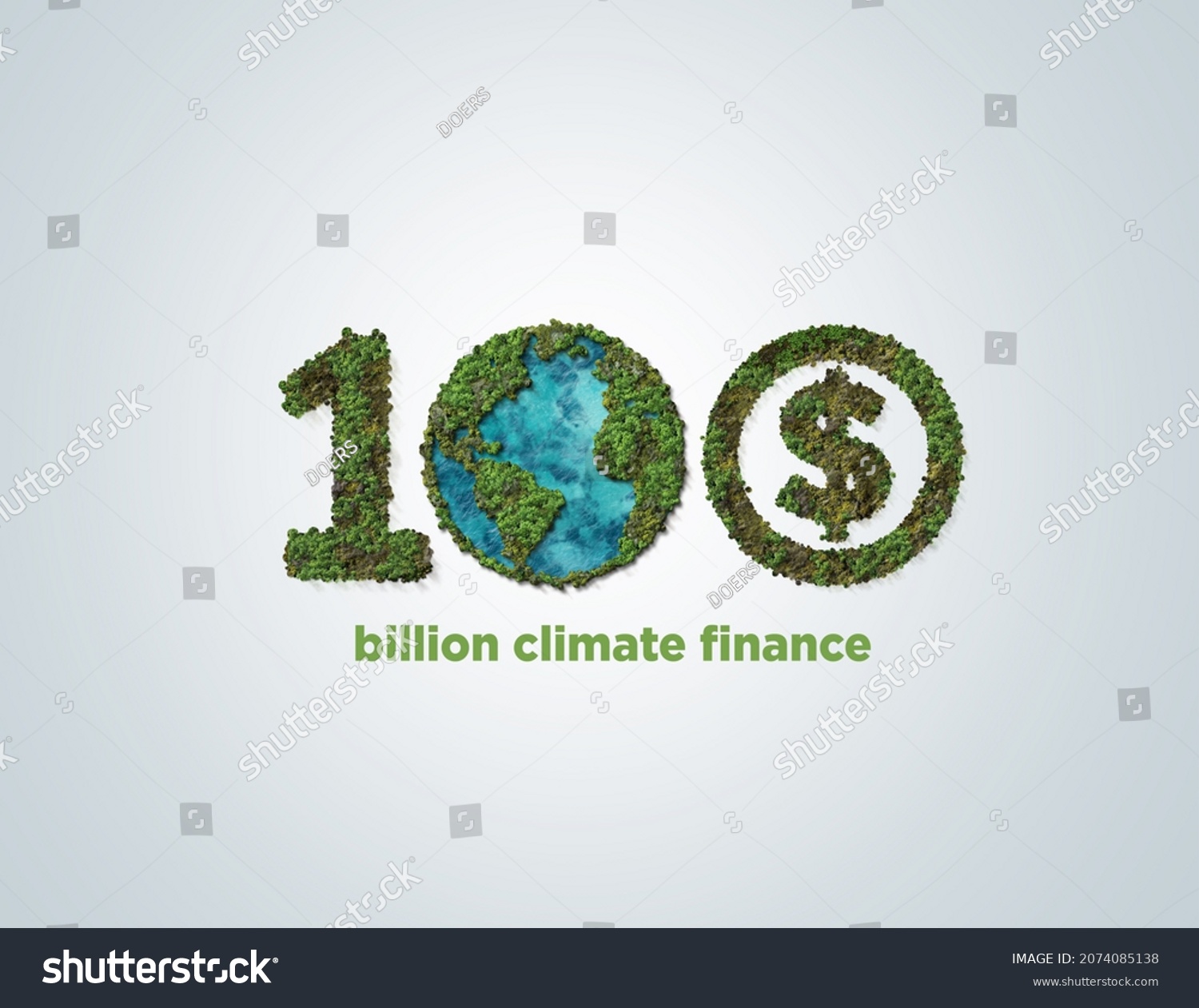 100 Billion Dollar Climate Finance Concept Stock Illustration ...