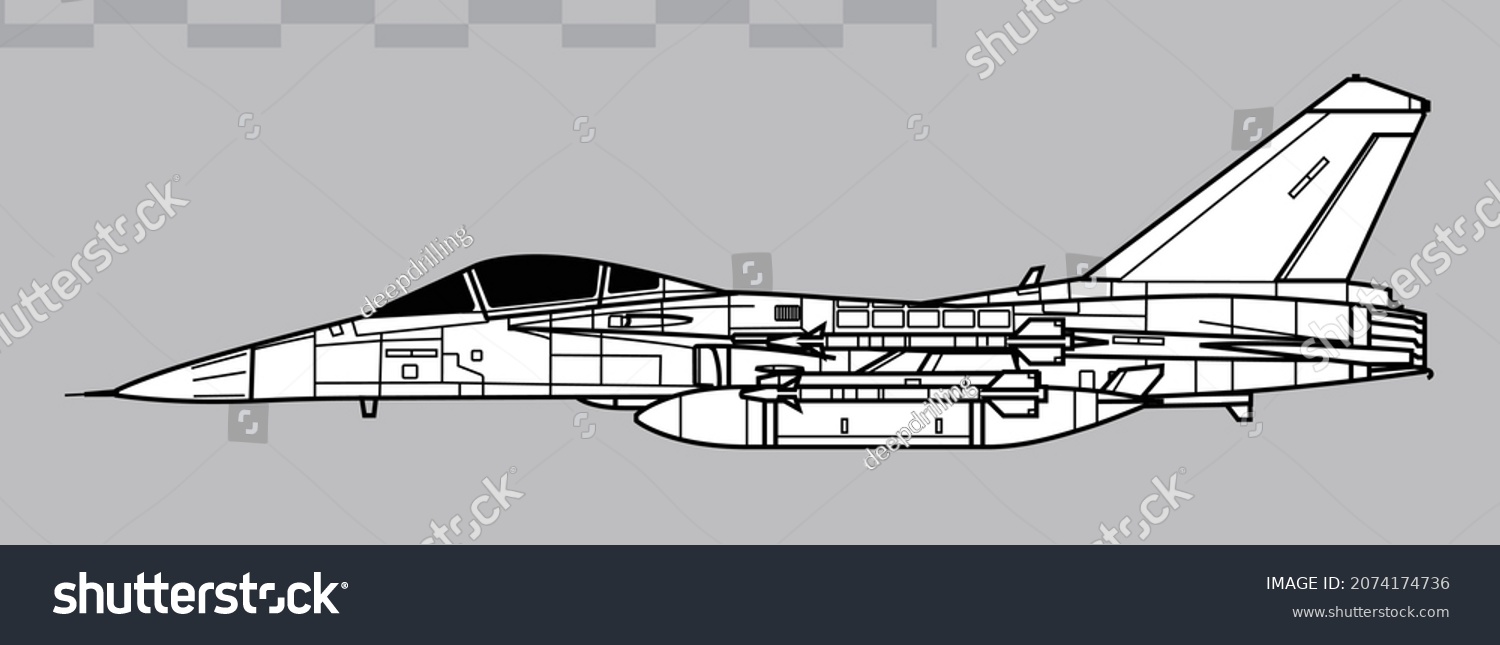 Aidc Fck1 Chingkuo Vector Drawing Multirole Stock Vector (Royalty Free ...