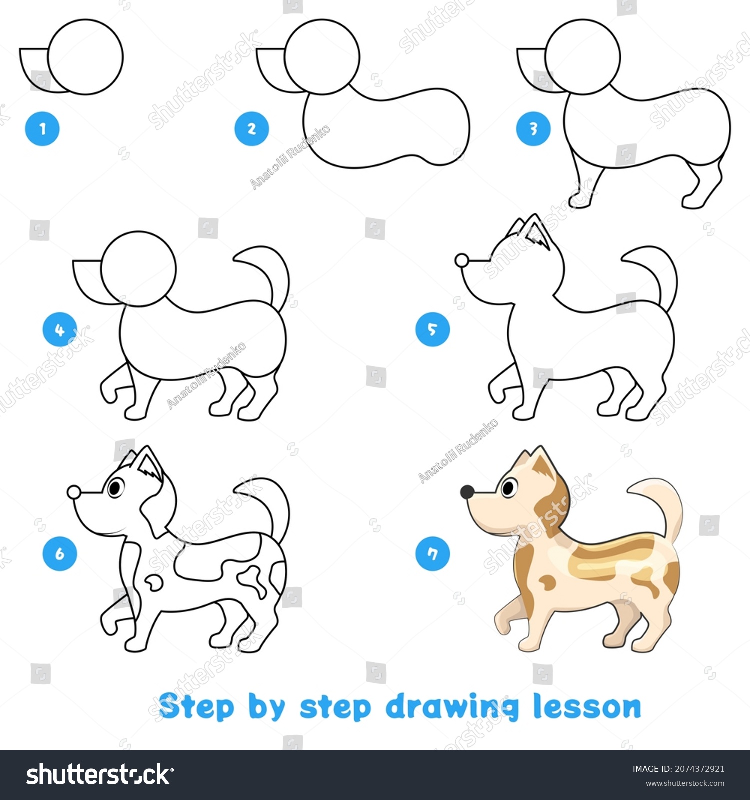 Childrens Game Develop Drawing Skills Preschoolers Stock Vector ...