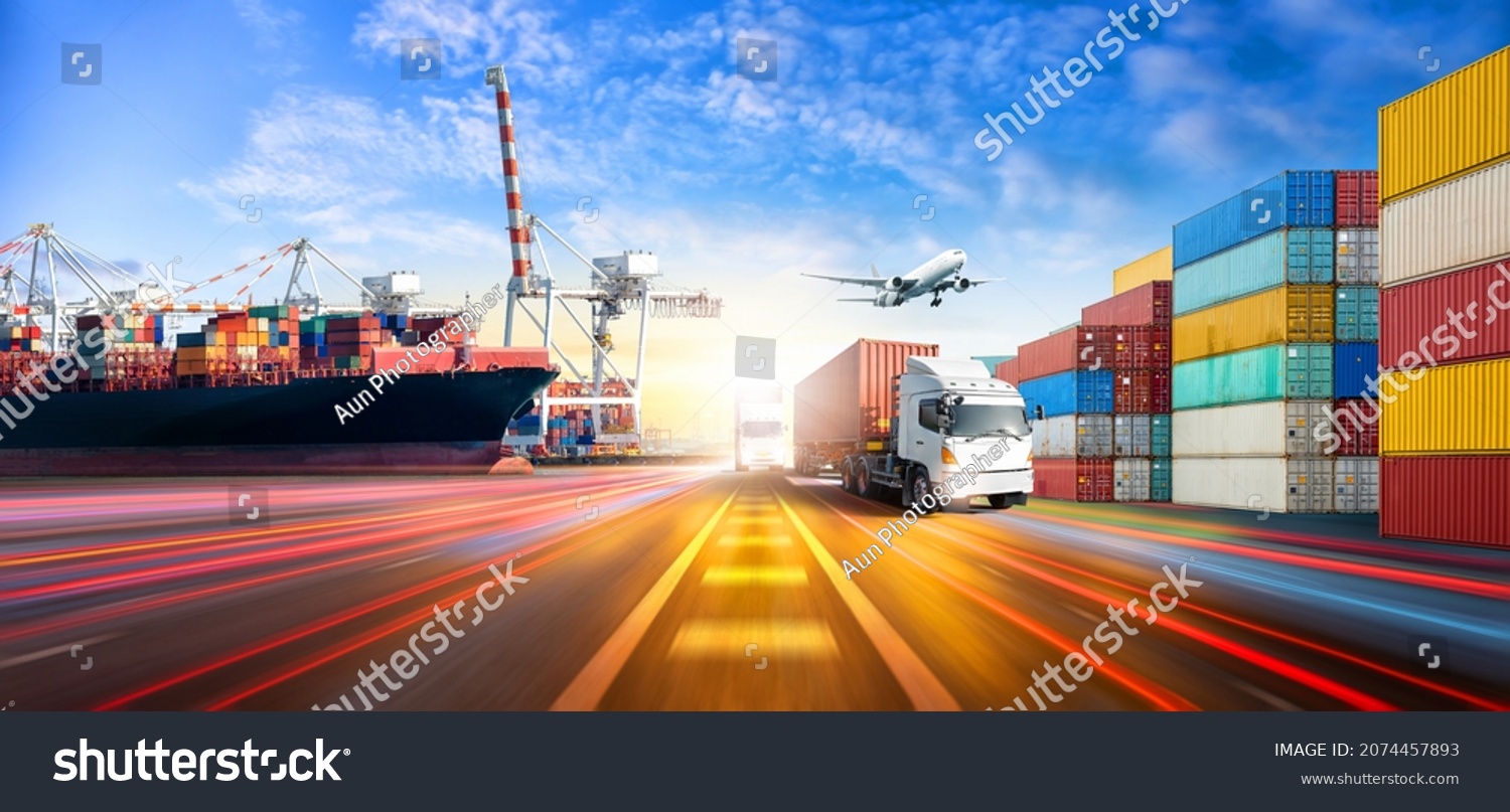 Global Business Logistics Import Export Container Stock Photo ...