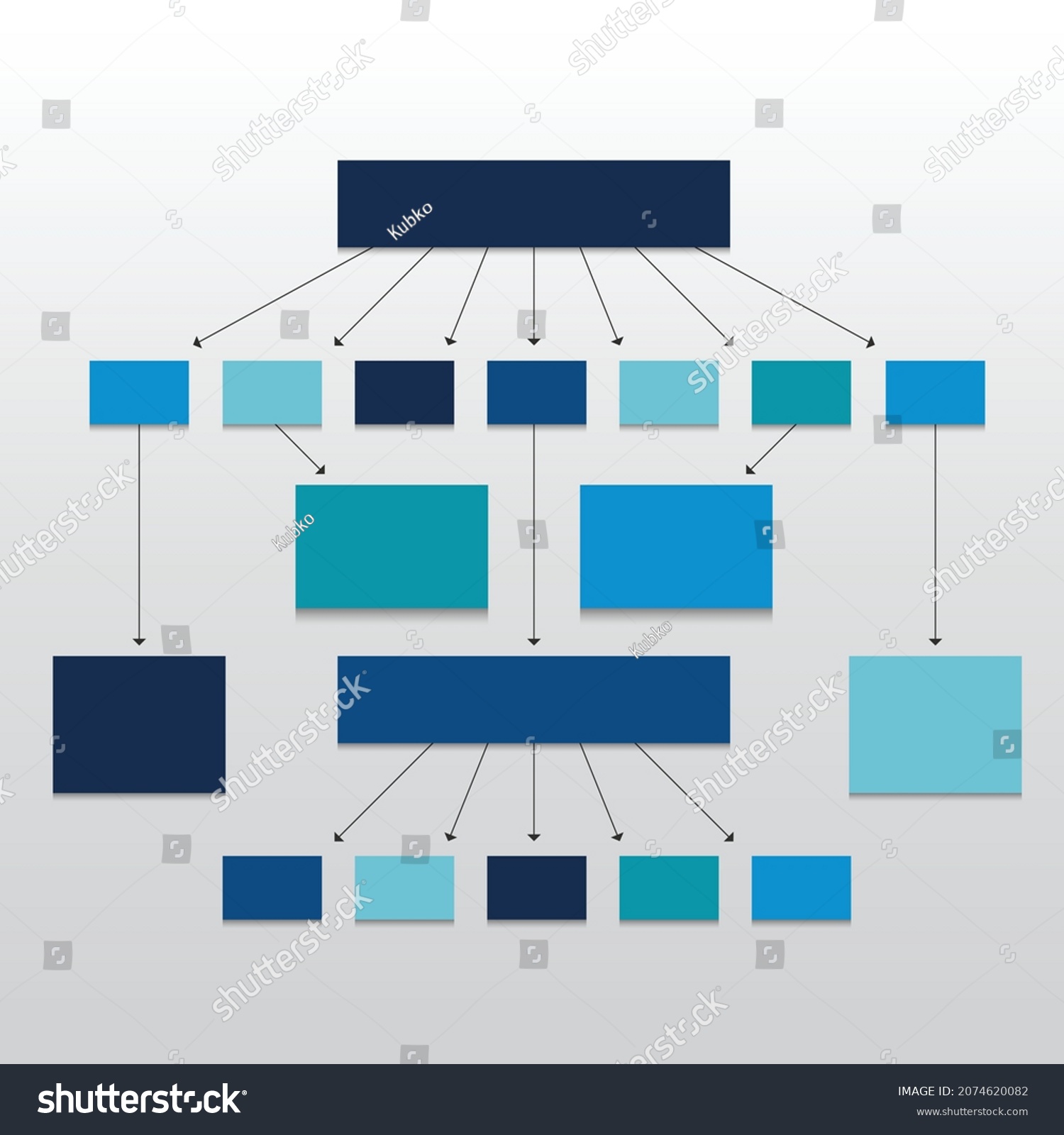 Flowchart Colored Shadows Scheme Vector Stock Vector (Royalty Free ...