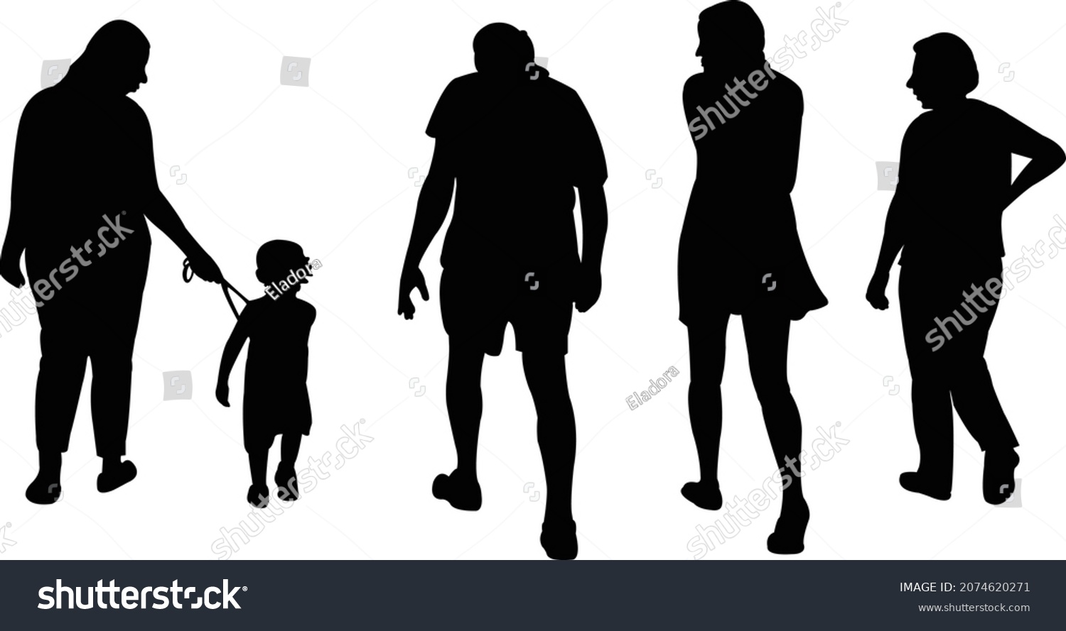 People Walking Body Silhouette Vector Stock Vector (Royalty Free ...