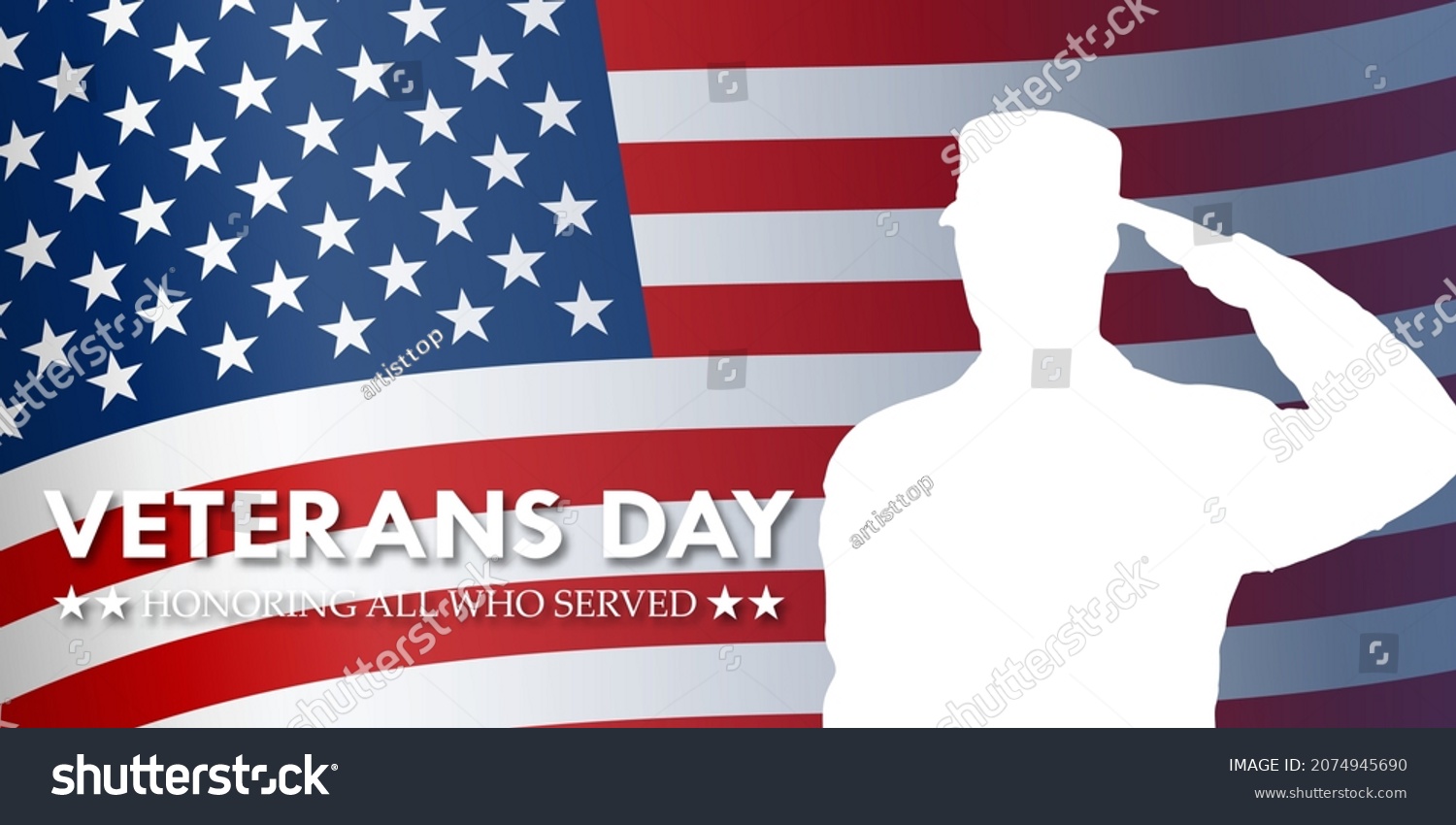 Thank You Veterans Honoring All Who Stock Vector (Royalty Free ...