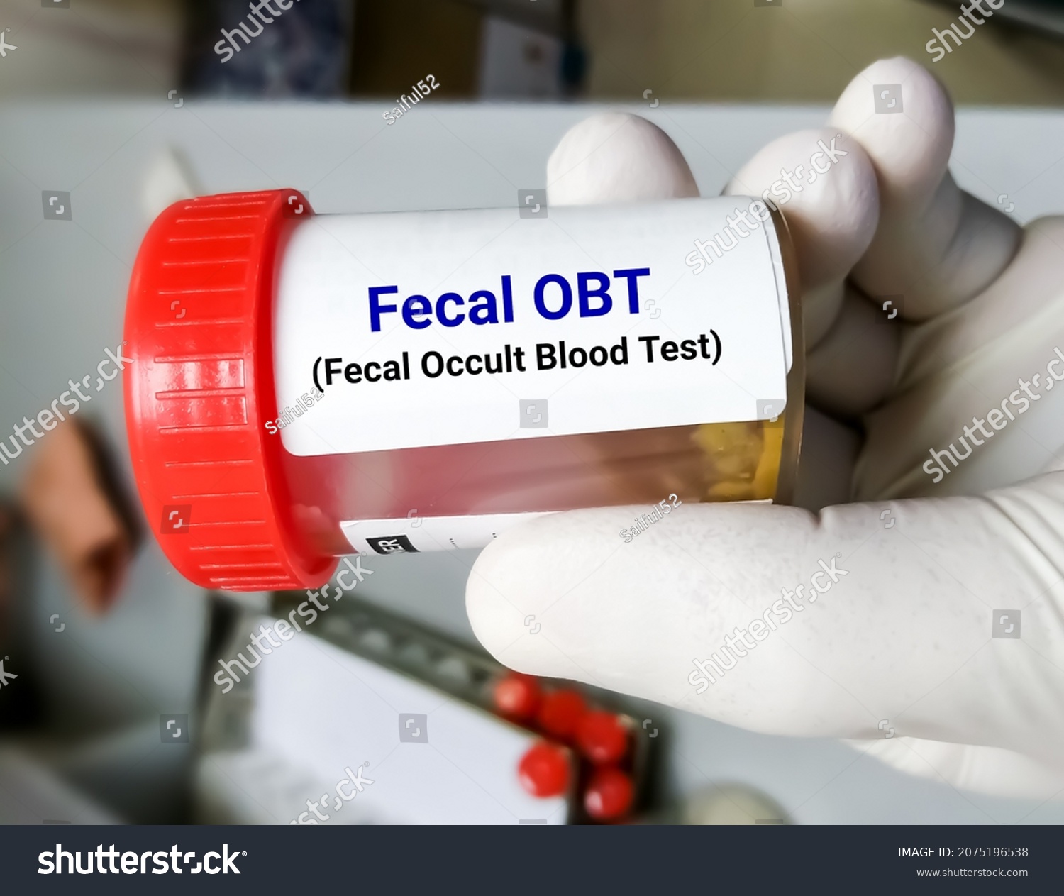 Fecal Occult Blood Test Fobt Doctor Stock Photo 2075196538 | Shutterstock