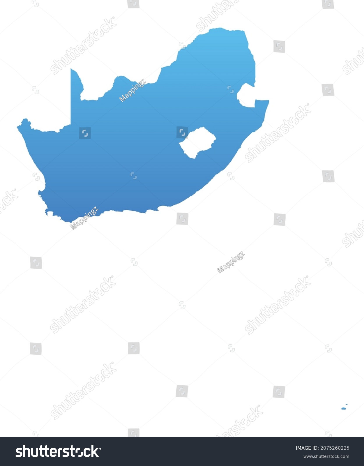 Blue Map South Africavector Illustration Infographic Stock Vector Royalty Free 2075260225 5408