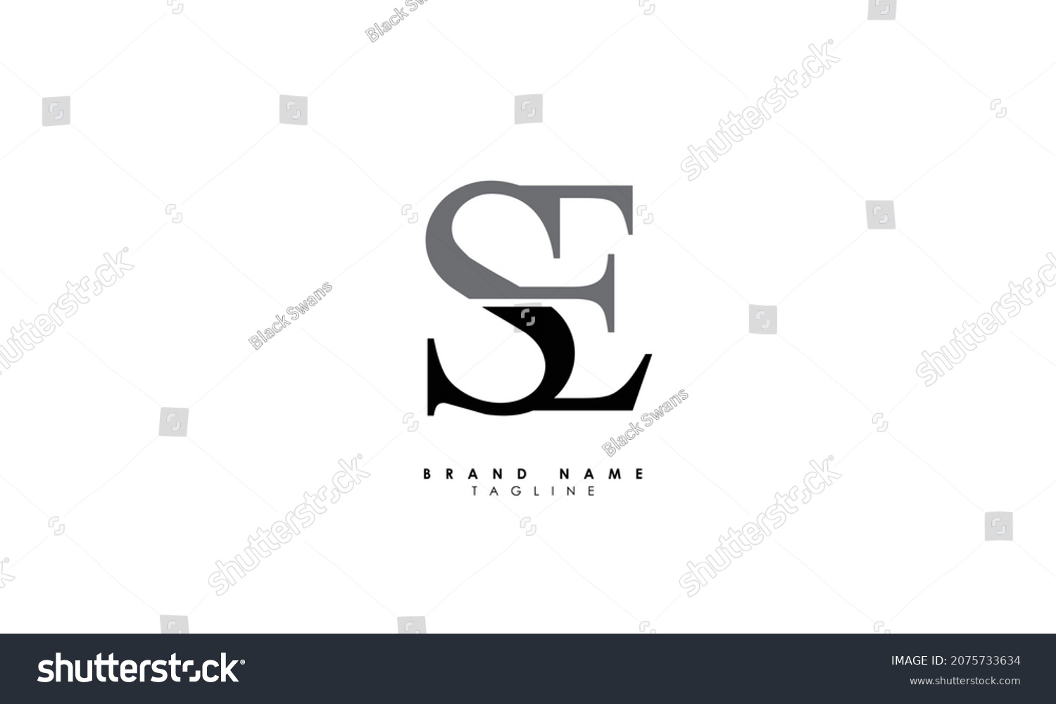 Alphabet Letters Initials Monogram Logo Se Stock Vector (Royalty Free ...