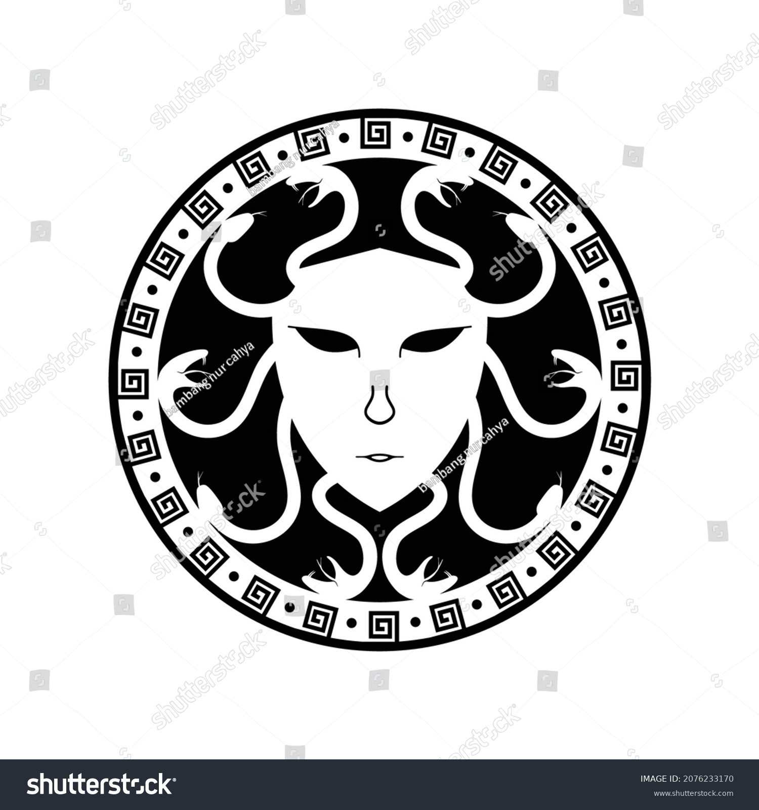 Logo Vector Aegis Medusa Stock Vector (Royalty Free) 2076233170 ...