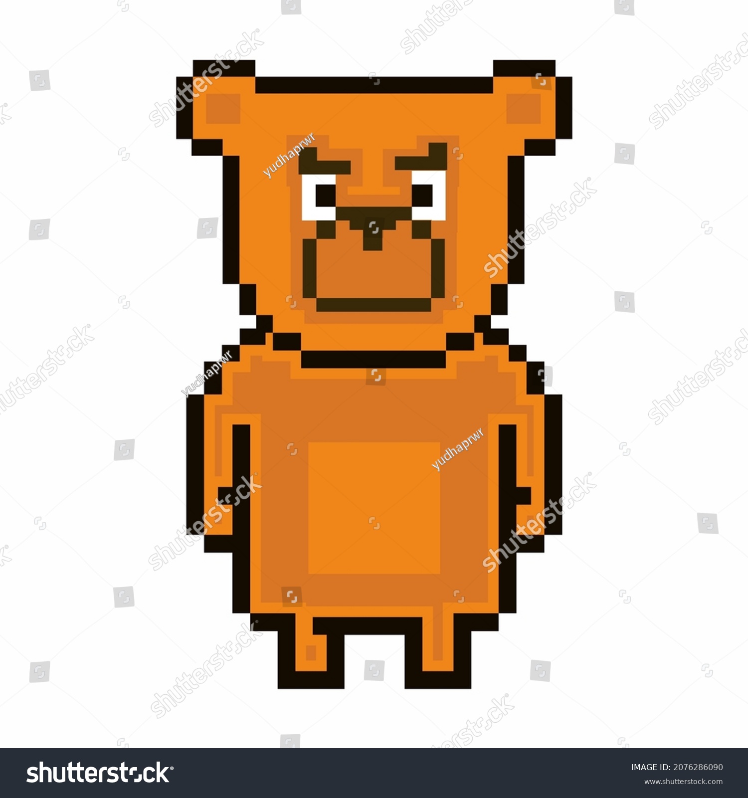 Bear Pixel Pictures Eps File Format Stock Vector (Royalty Free ...