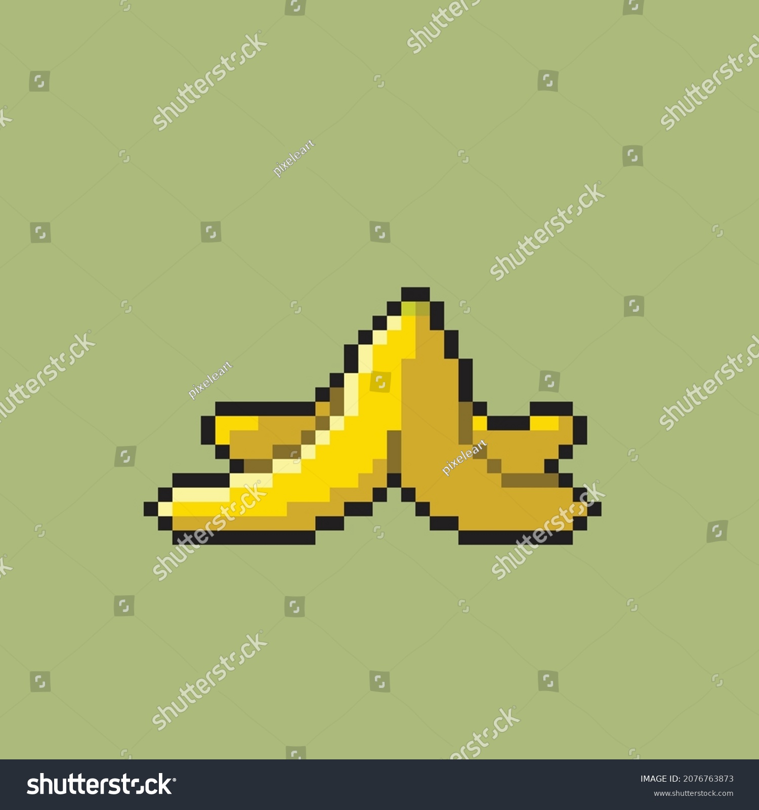 Пиксель банан огурец