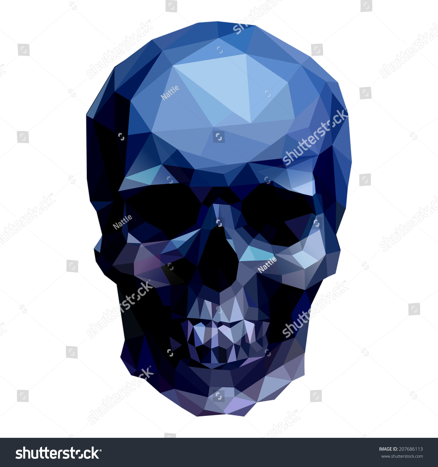 Dark Crystal Skull On White Background Stock Vector (Royalty Free ...