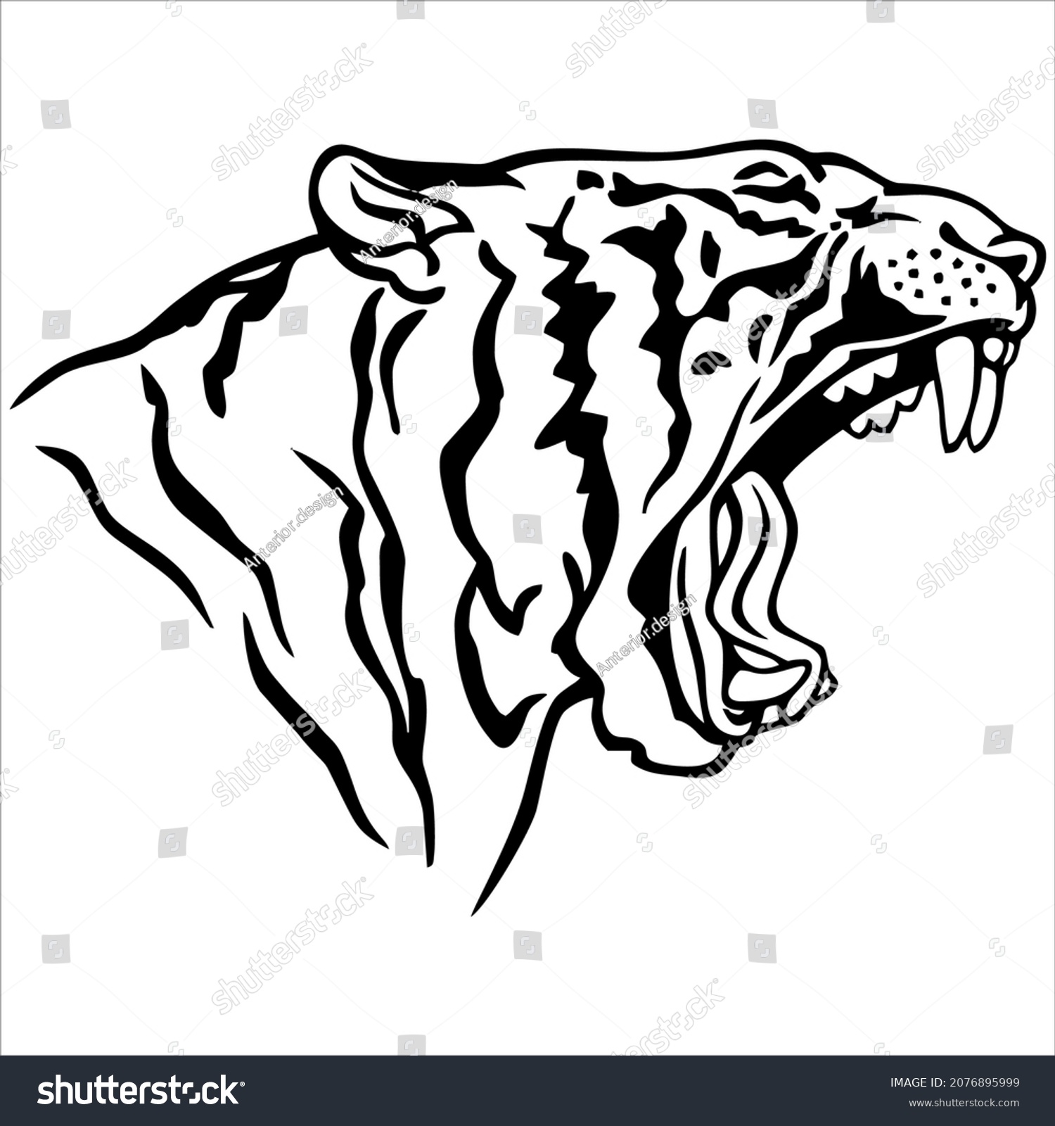 Tiger King Symbol Vector Illustration Stock Vector (Royalty Free ...