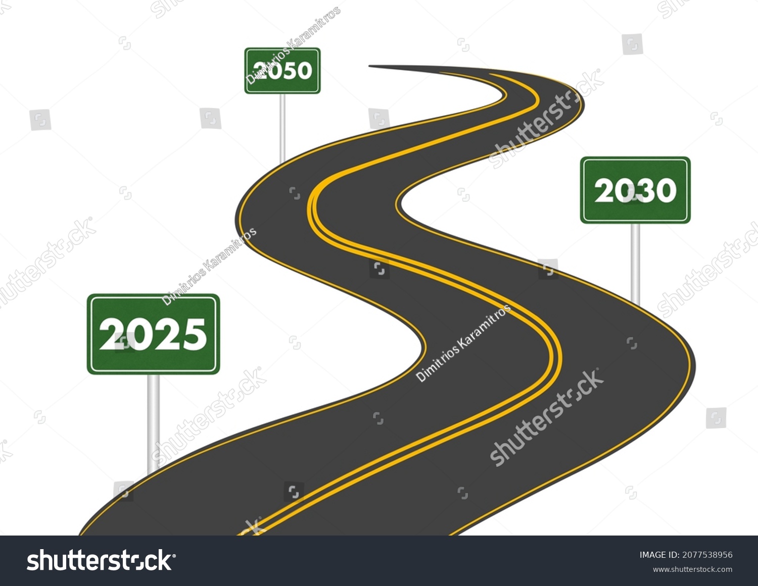 Illustration Roadmap 2025 2030 2050 Stock Illustration 2077538956 Stock Photo Illustration Of Roadmap From To And 2077538956