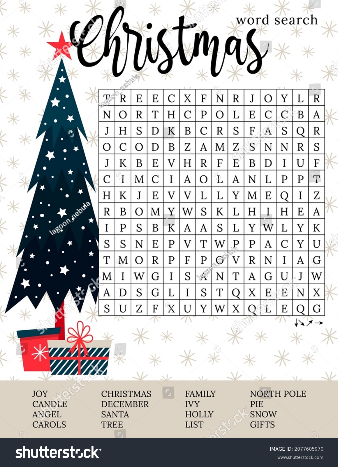 holiday word search puzzles