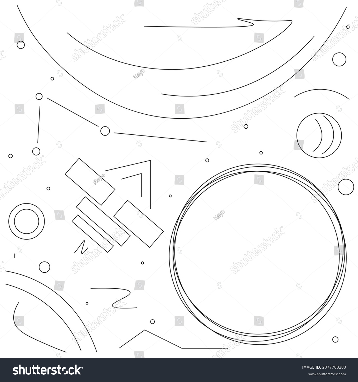 Space Cosmic Background Line Drawing Vector Stock Vector (Royalty Free ...