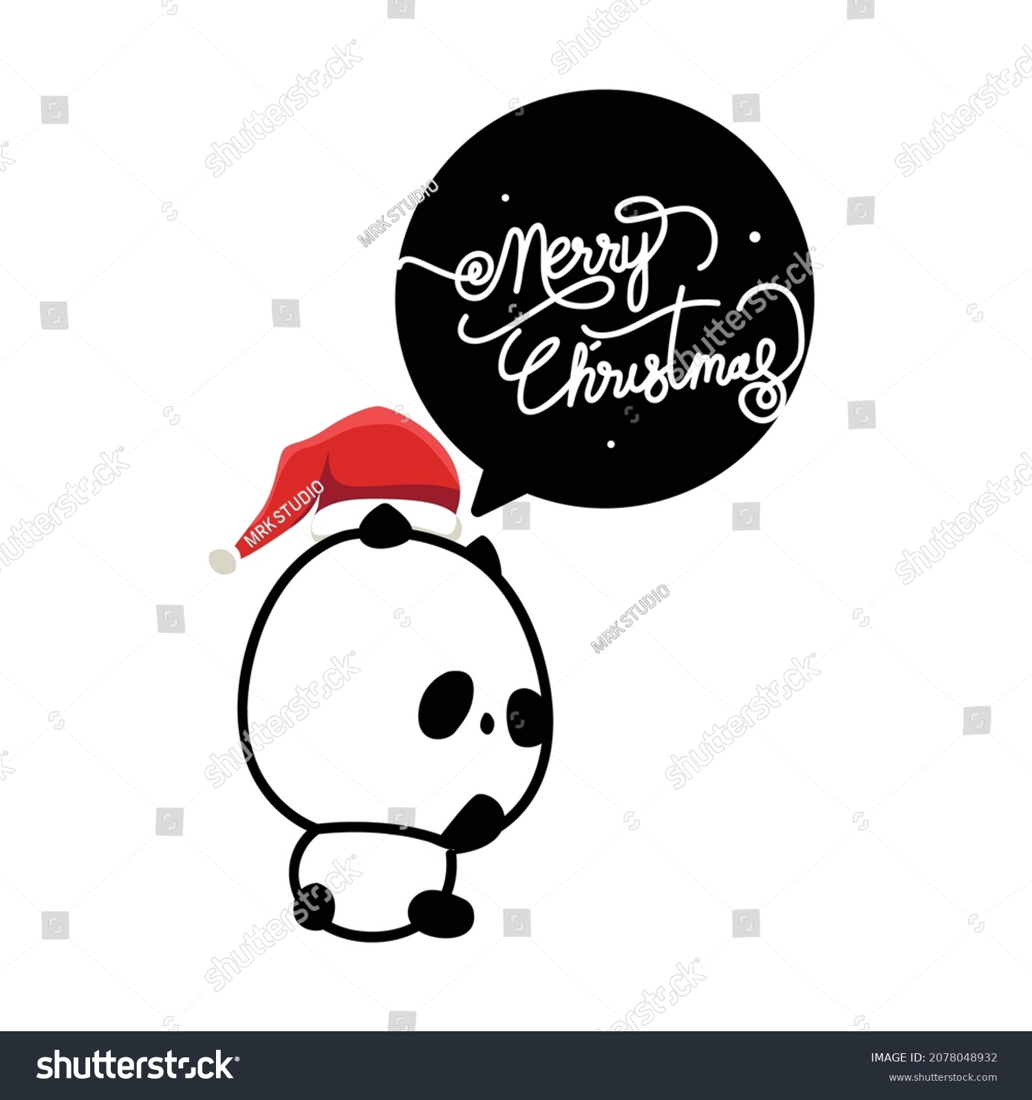 Cute Illustration Drawing Panda Bubble Merry Stock Vector (Royalty Free ...