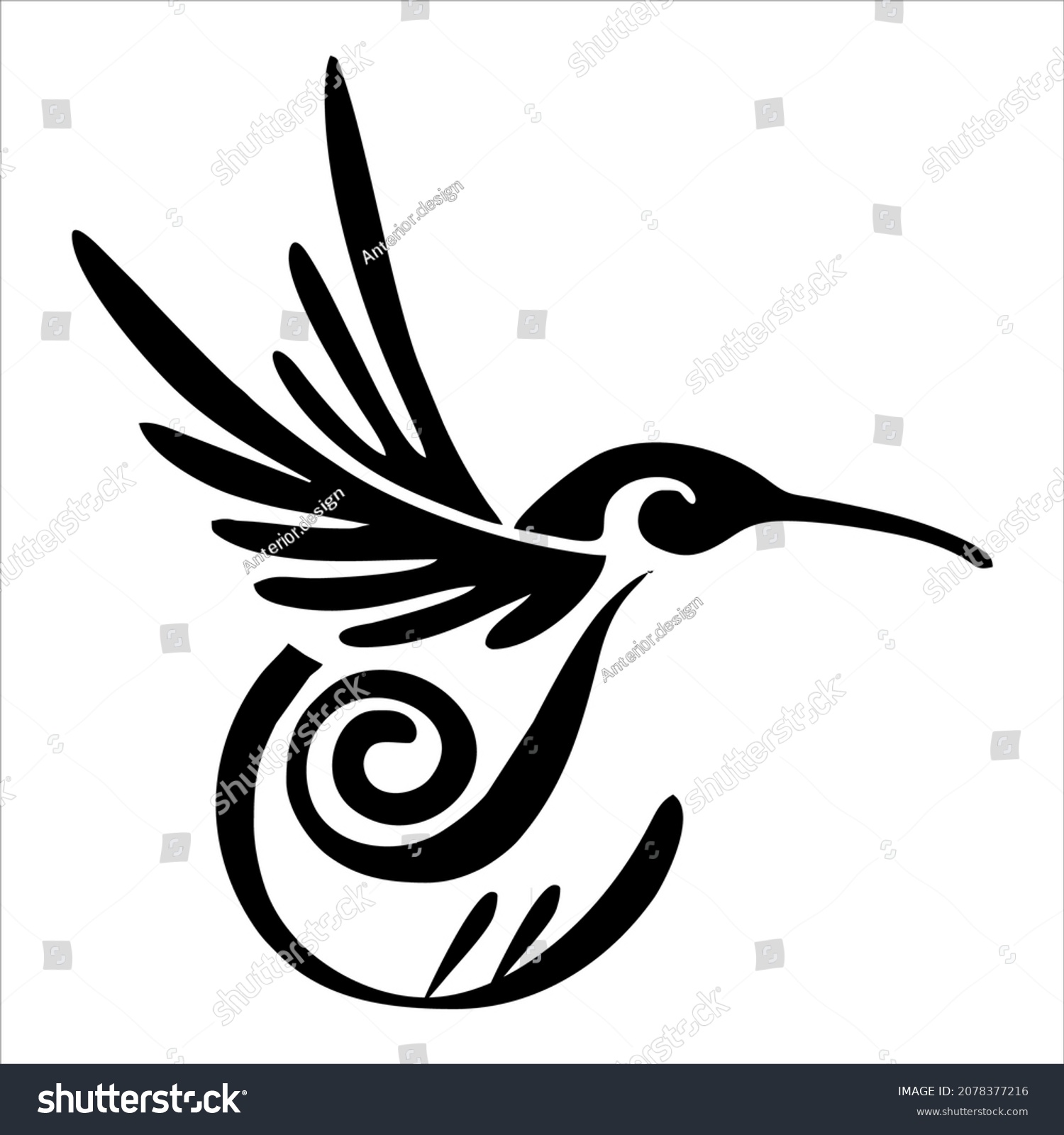 Flying Bird Symbol Vector Illustration Stock Vector (Royalty Free ...