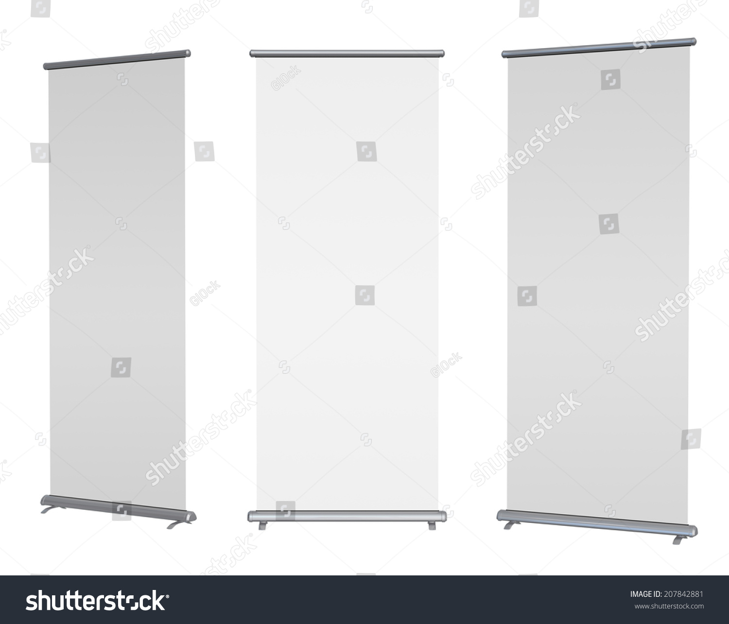 Blank Rollup Banner Display Isolated Clipping Stock Illustration ...