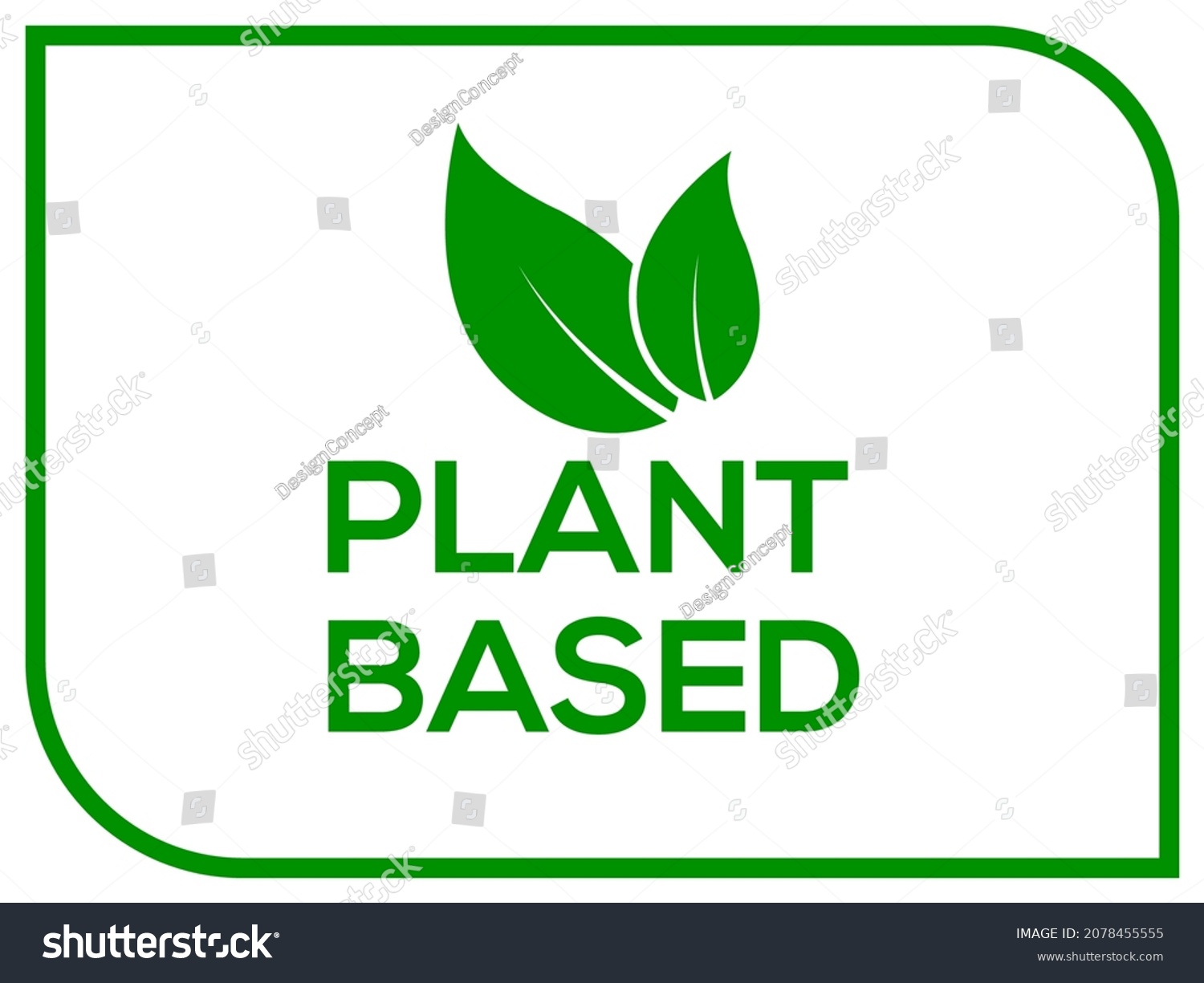 White Background Plant Based Logo Plant Stock Vector (royalty Free 