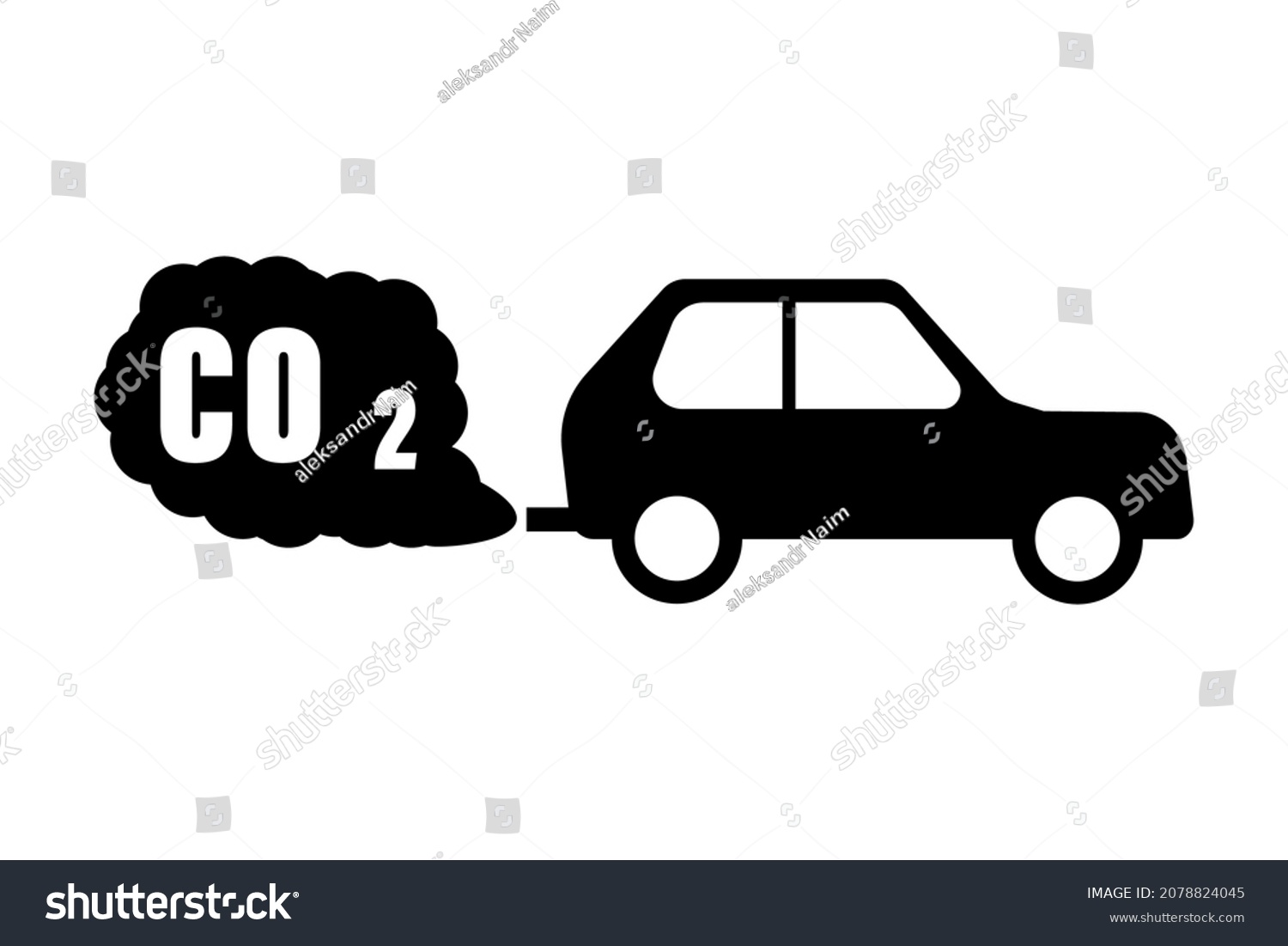 Car Exhaust Carbon Dioxide Co2 Black Stock Vector (Royalty Free ...