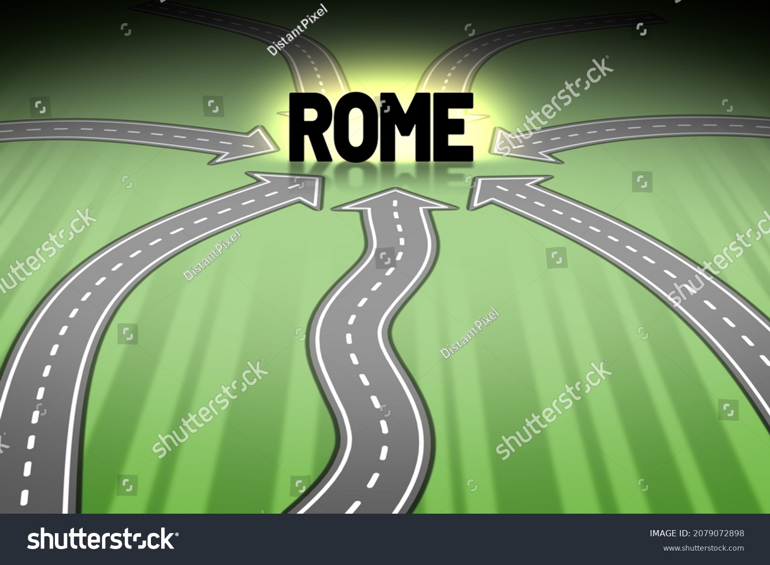 all-roads-lead-rome-illustration-famous-stock-illustration-2079072898