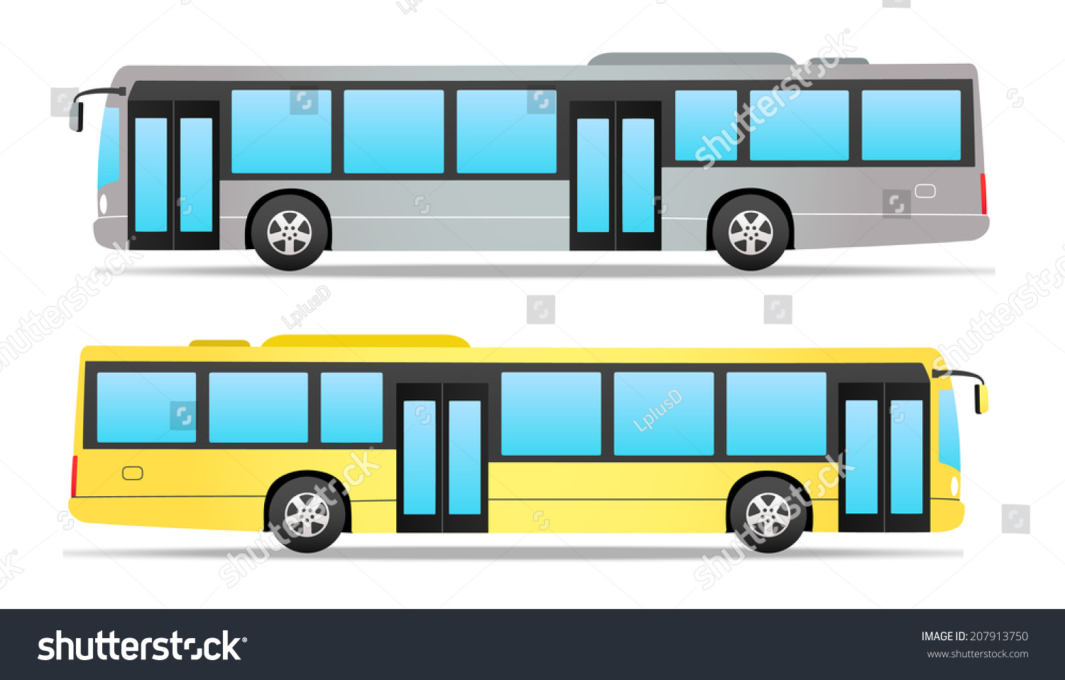 Vector Bus Side View Stock Vector (Royalty Free) 207913750 | Shutterstock