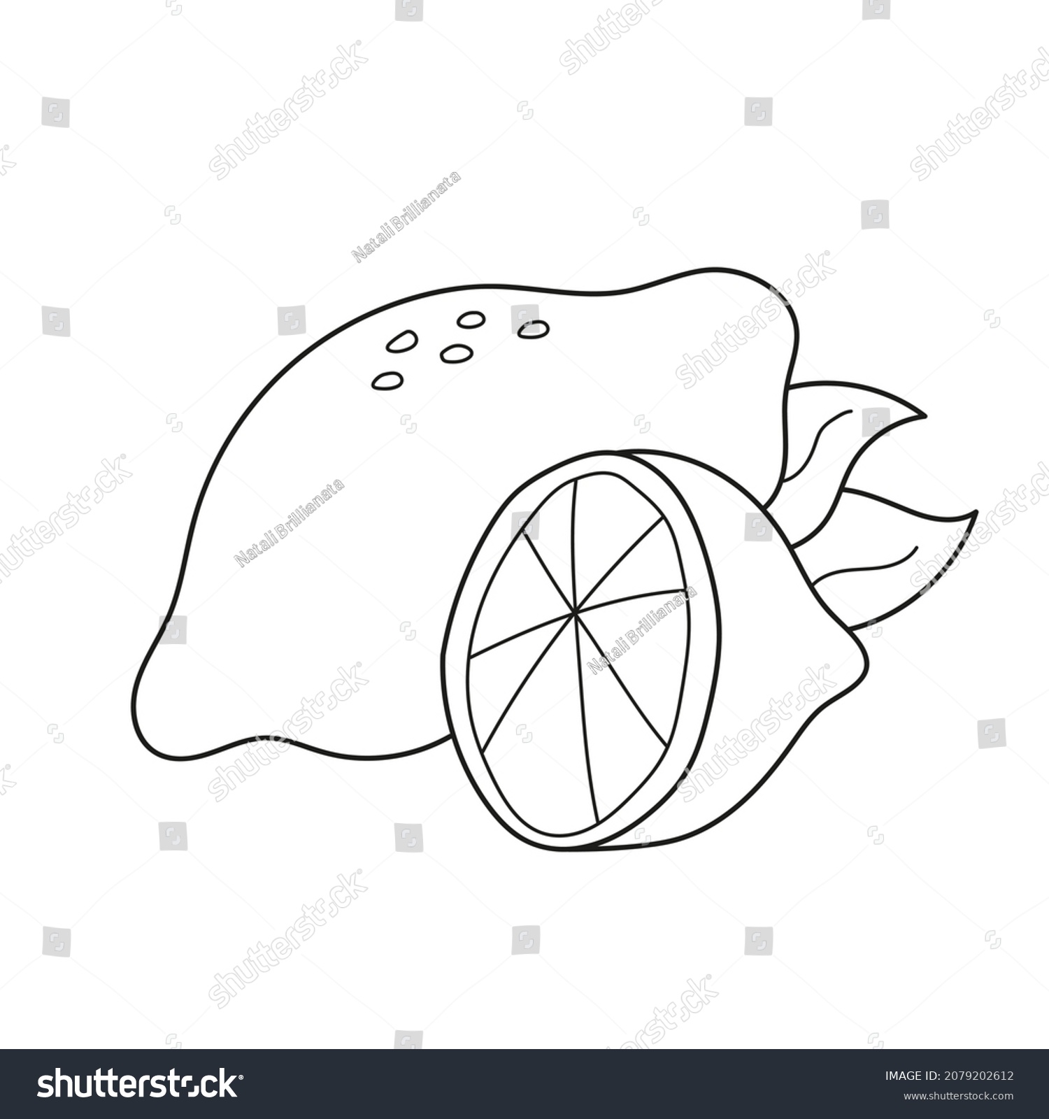 Simple Coloring Page Coloring Book Cartoon Stock Vector (Royalty Free ...