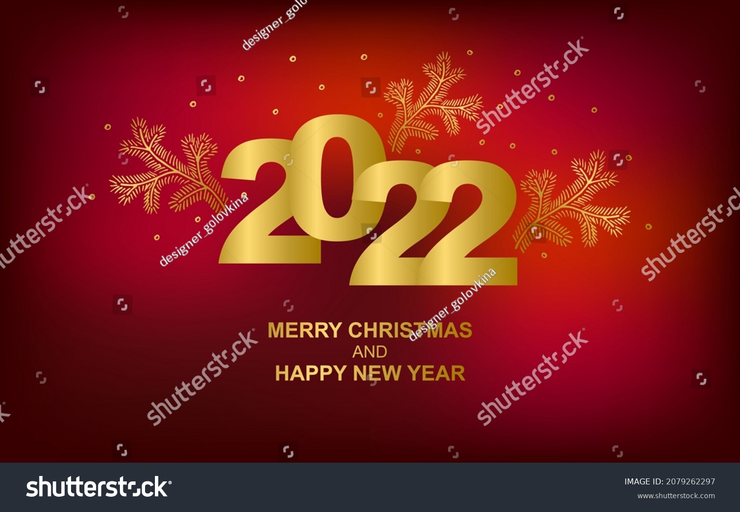 2022-red-golden-christmas-card-white-stock-vector-royalty-free