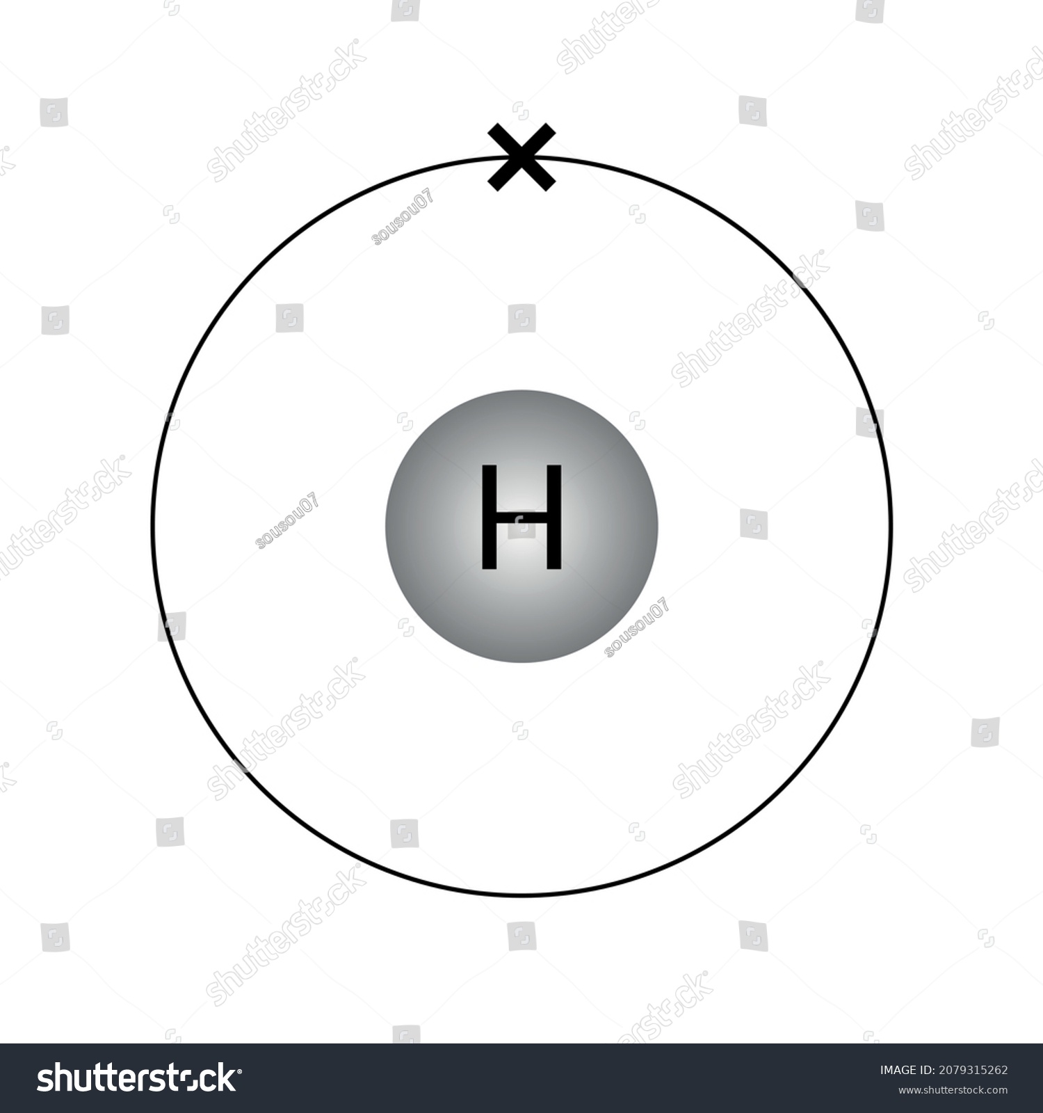 Bohr Structure Hydrogen Atomic Physics Stock Vector Royalty Free 6426