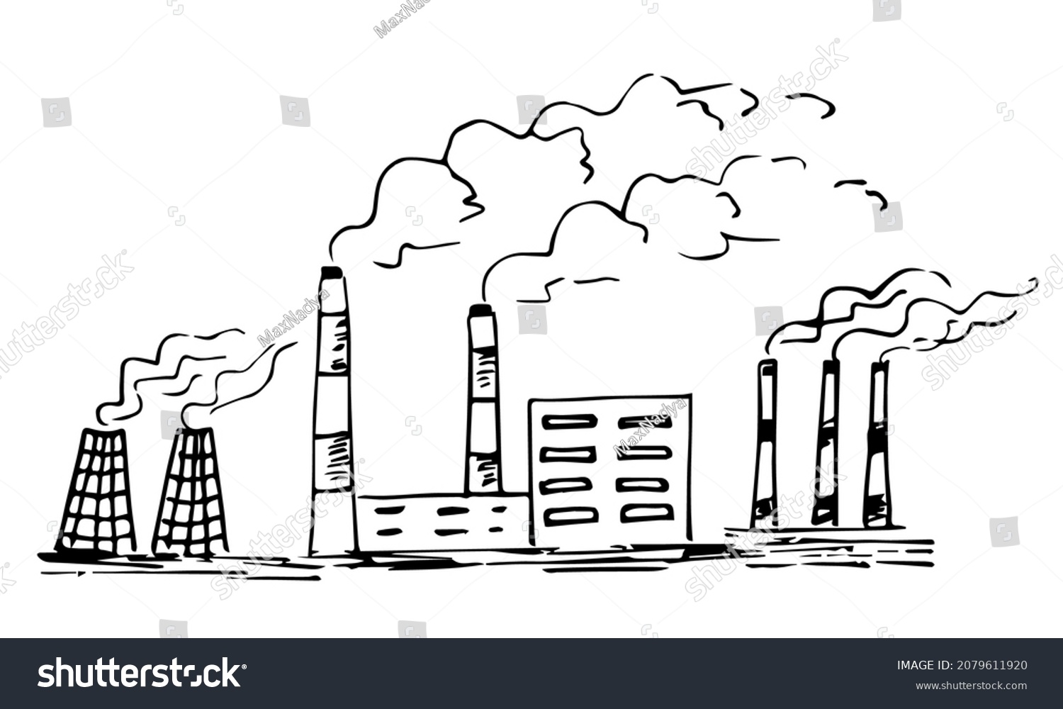 Simple Handdrawn Vector Drawing Heat Power Stock Vector (Royalty Free ...