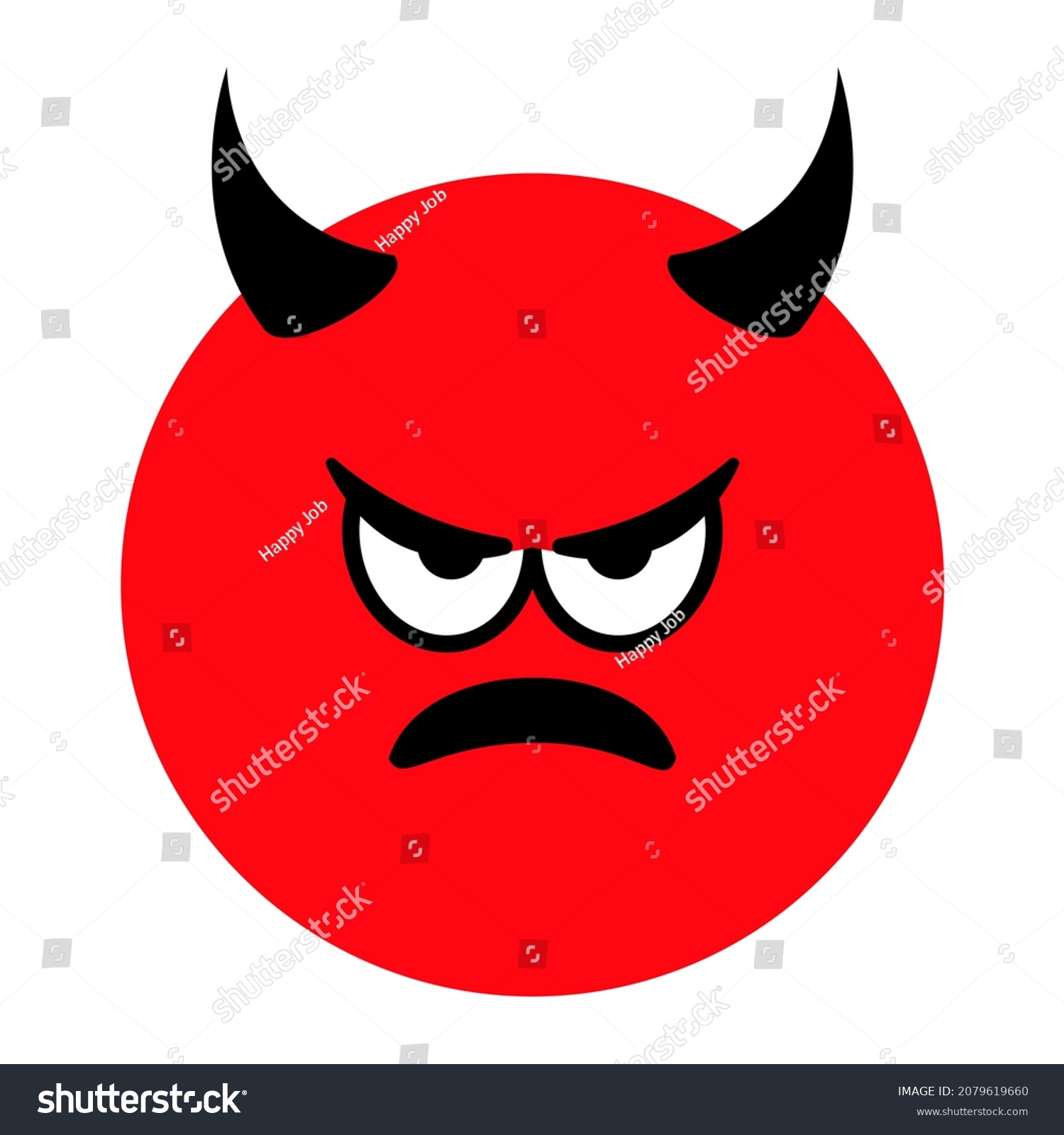 Angry Face Emoji Icon Vector Emoticon Stock Vector (Royalty Free ...