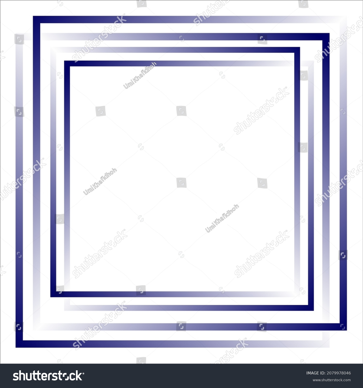 Blue Square Frame Border Photo Frame Stock Vector (Royalty Free ...