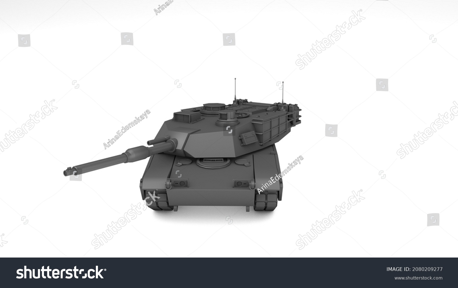 3d Rendering Model Battle Tank Stock Illustration 2080209277 | Shutterstock