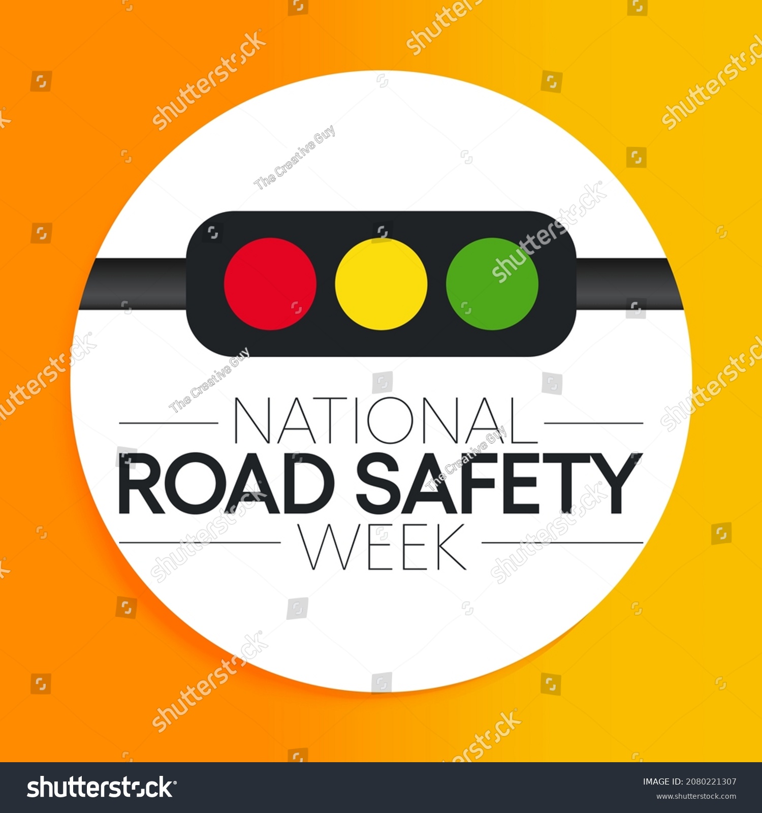 National Road Safety Week Observed Every Stock Vector (Royalty Free ...