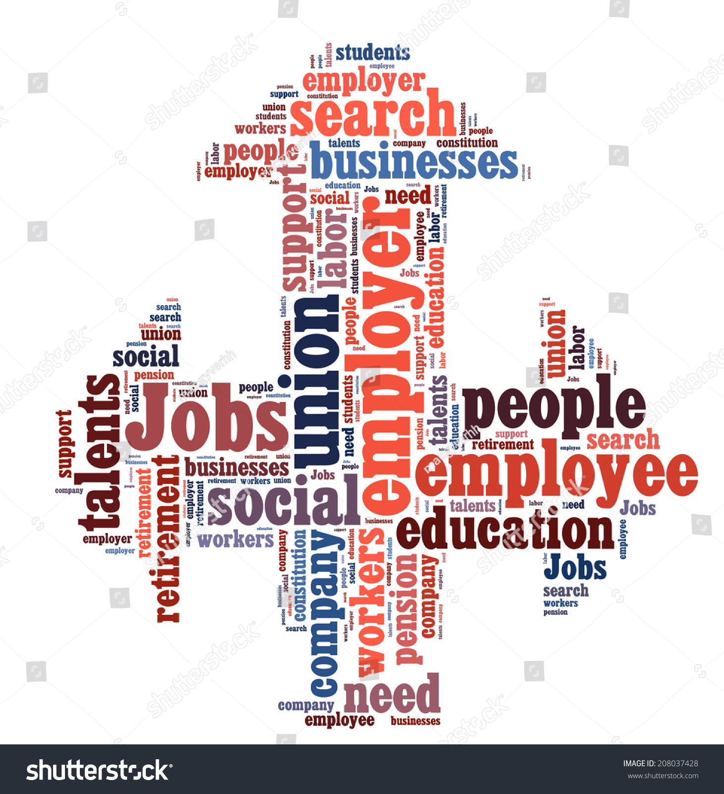 Jobs Word Cloud Stock Illustration 208037428 | Shutterstock