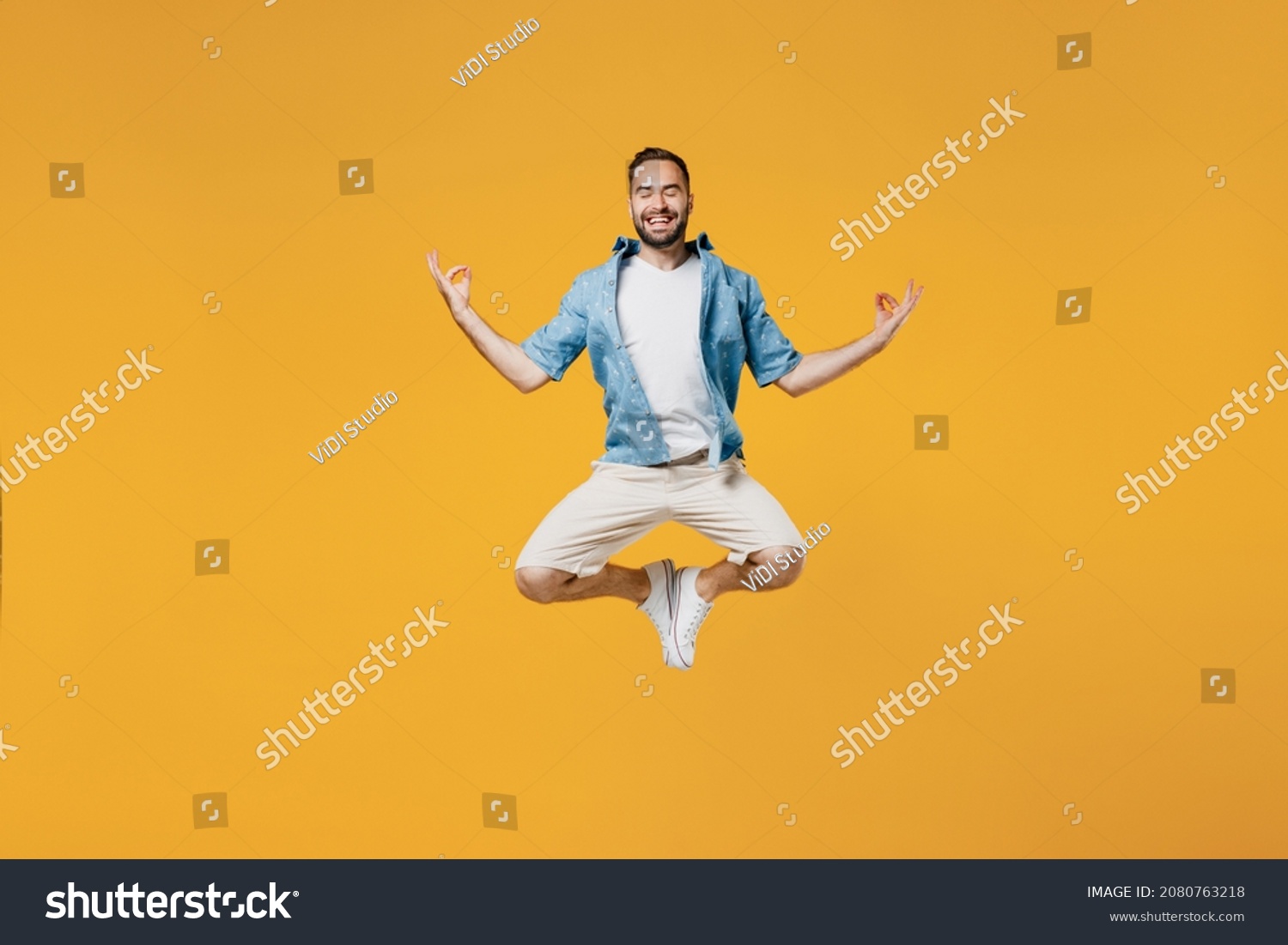 Full Body Young Smiling Fun Happy Stock Photo 2080763218 | Shutterstock