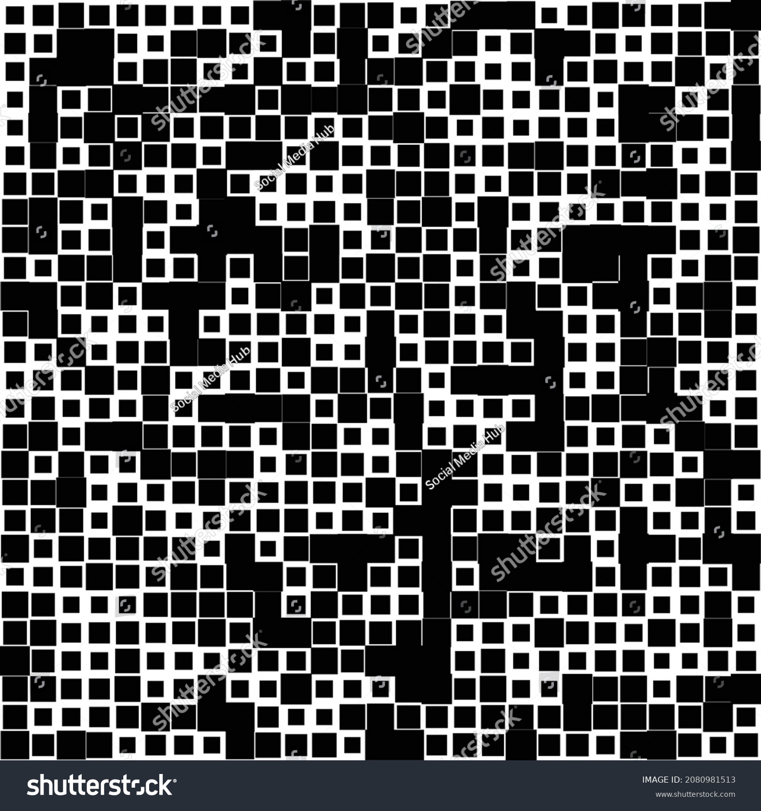 Black Square Random Geometric Vector Illustration Stock Vector (Royalty ...