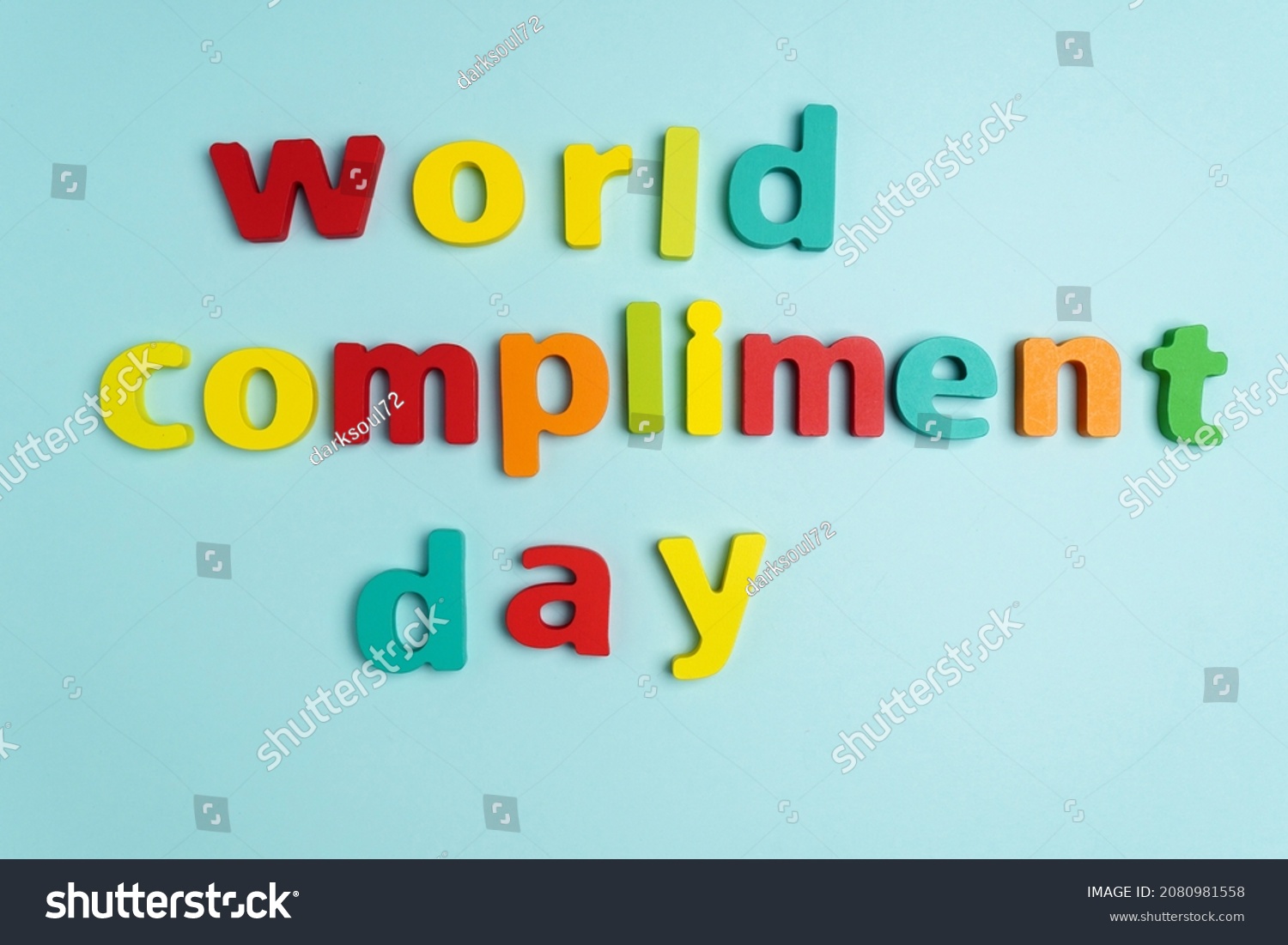 World Compliment Day National Compliment Day Stock Photo 2080981558