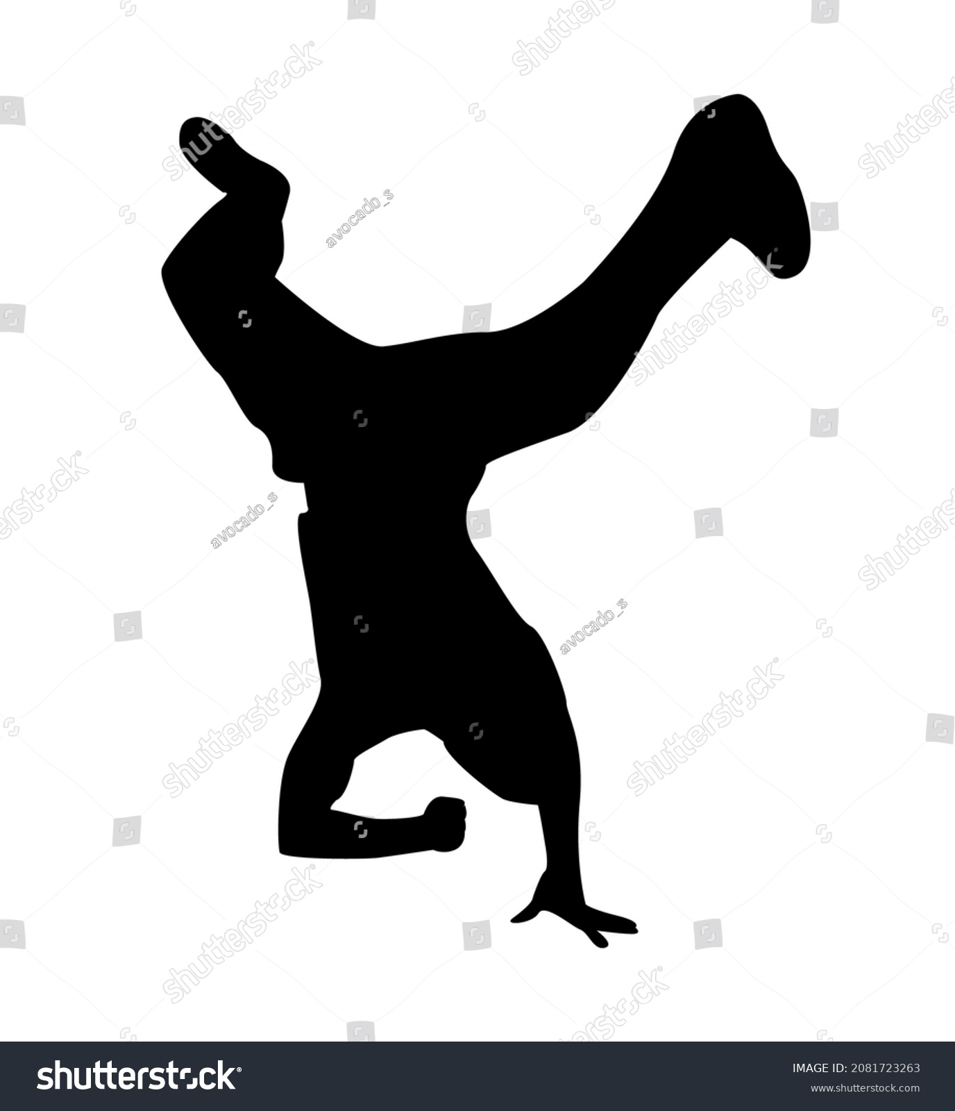 Vector Silhouette Man Standing On His Stock Vector (royalty Free 