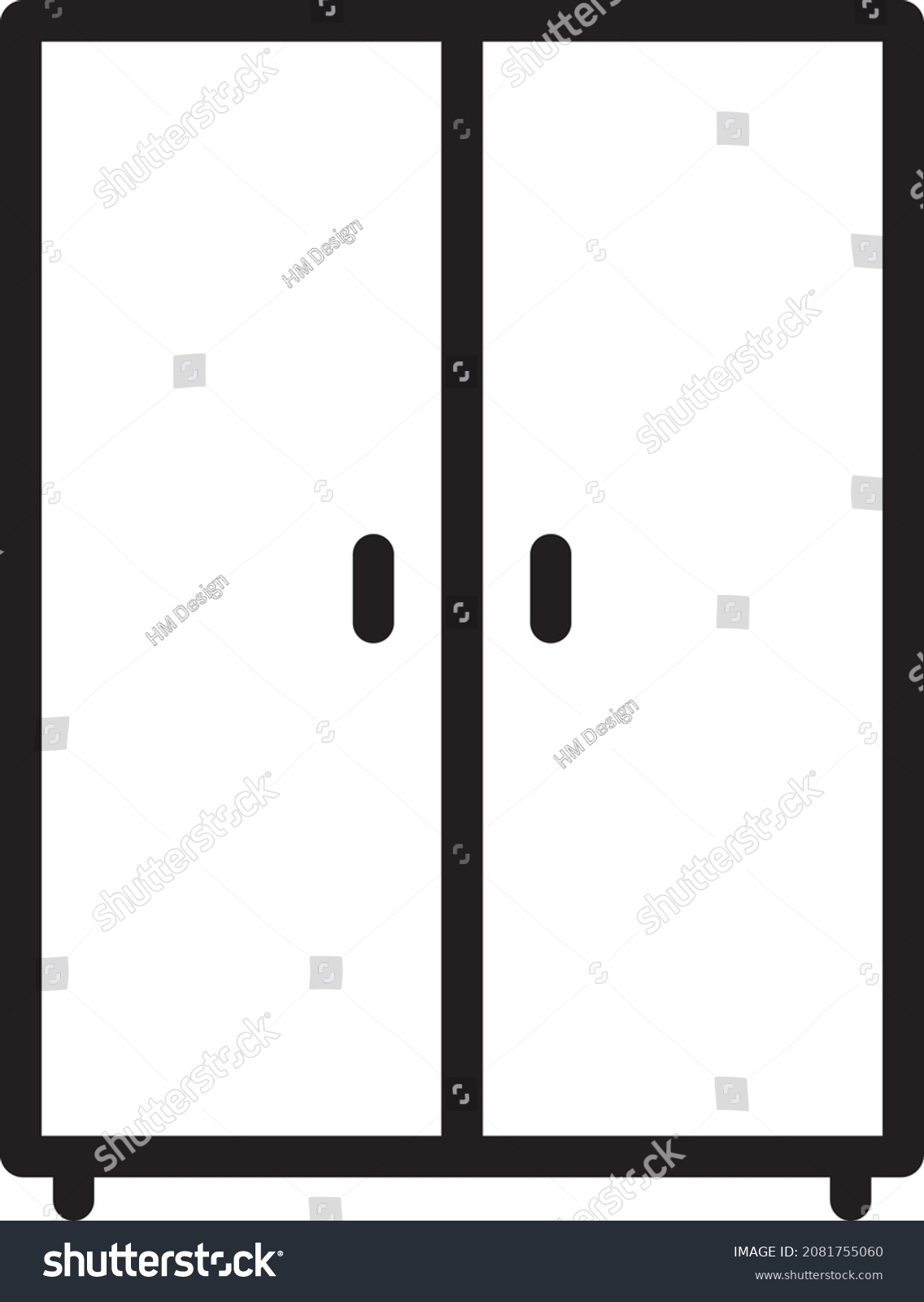Cupboard Outline Icon Web Mobile Stock Vector (Royalty Free) 2081755060 ...