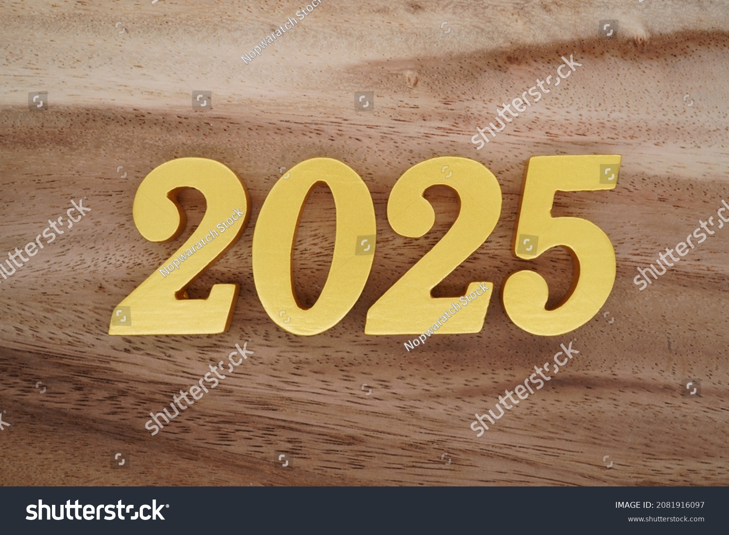 Golden Arabic Numerals 2025 On Dark Stock Photo 2081916097 Shutterstock