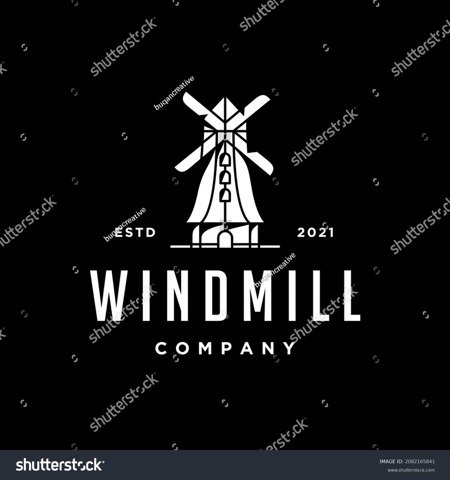 Windmill Logo Vector Illustration Design On Stock Vector (Royalty Free ...