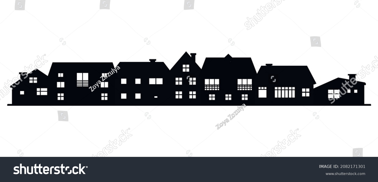 Country Skyline Silhouette On White Background Stock Vector (Royalty ...