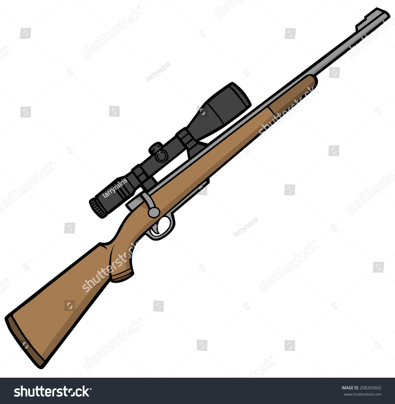 Hunting Rifle Stock Vector (Royalty Free) 208265602 | Shutterstock